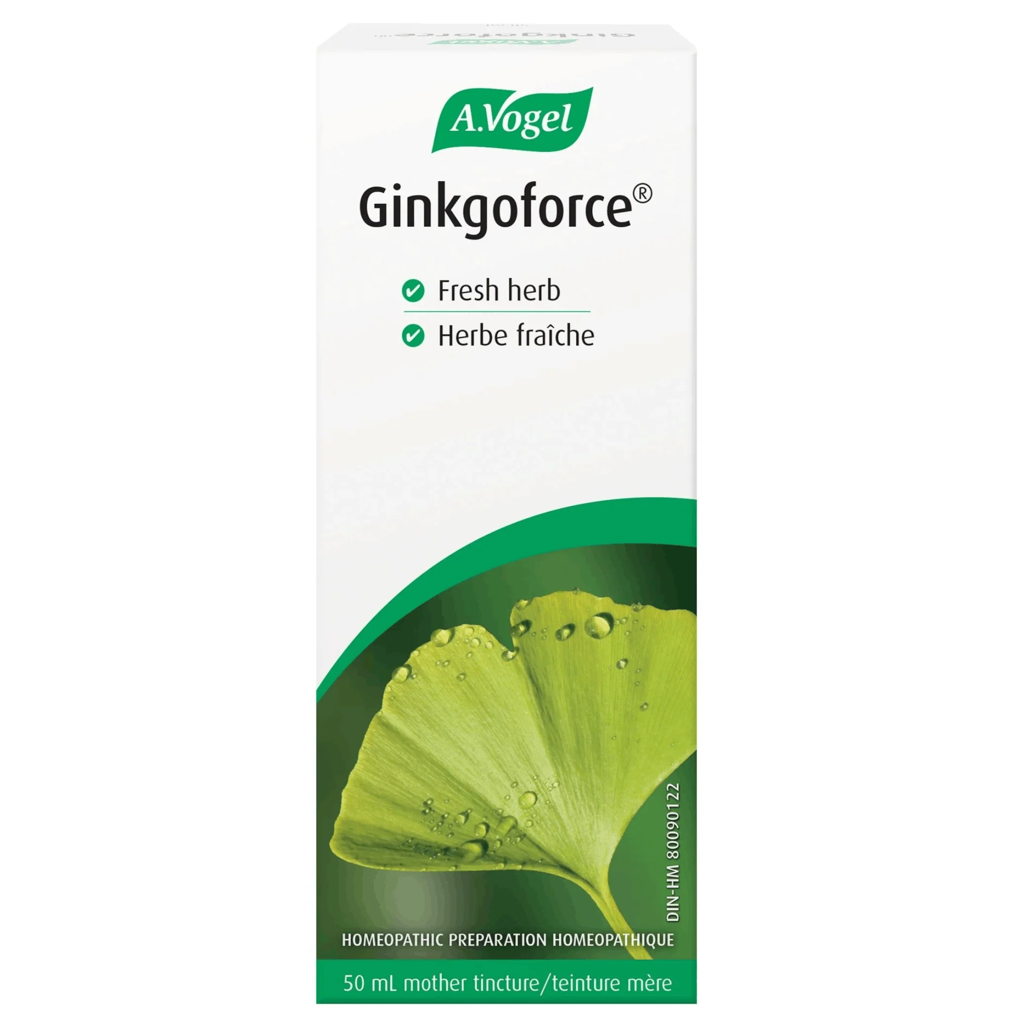A Vogel Ginkgoforce, Homeopathic Ginkgo Biloba Drops, Supports Memory, Focus,and Blood Circulation, 50ml