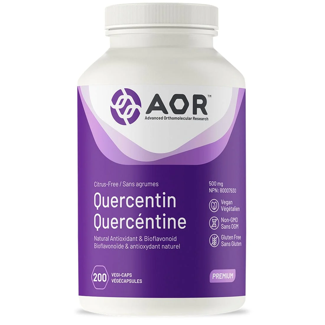 AOR Quercetin 500mg Capsules - Image 2