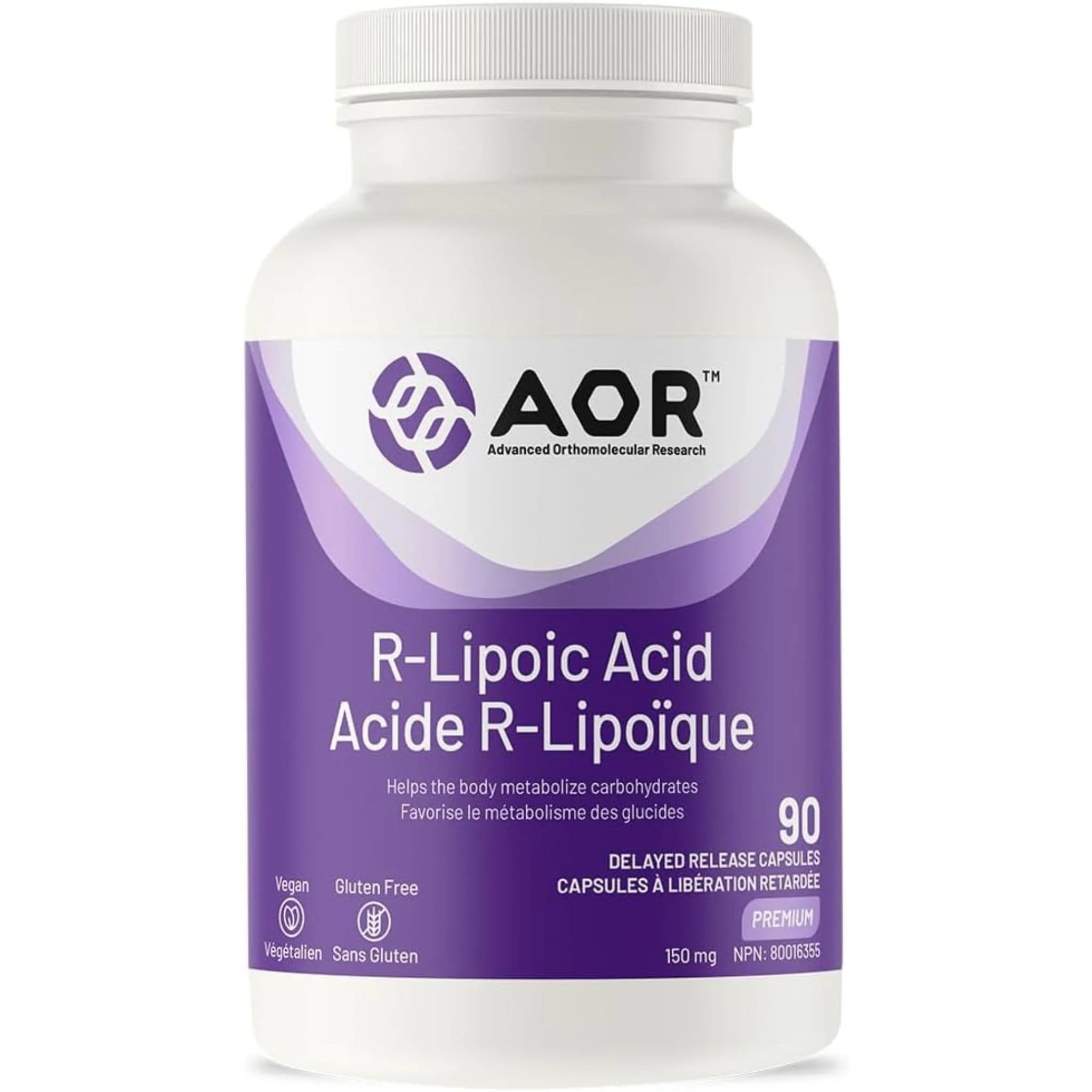 AOR R-Lipoic Acid 150mg Delayed Release Vegi-Capsules - Image 2