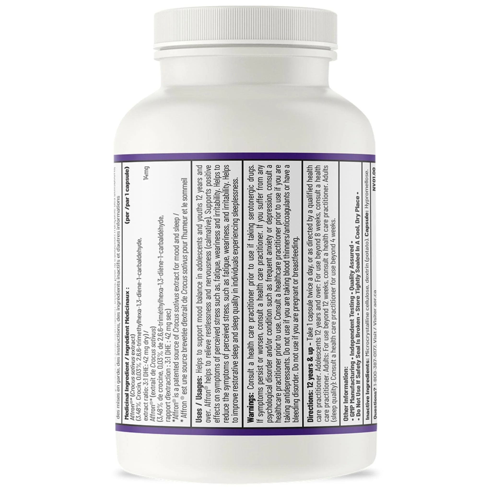 AOR Saffron 2.0 14mg, Supports Mood Balance and Improves Sleep Quality, 60 Capsules - Image 2