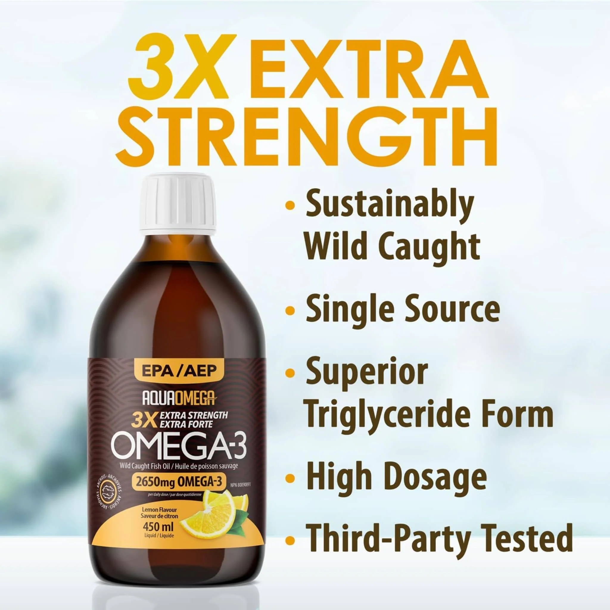 AquaOmega Daily Maintenance Omega 3 Fish Oil, 3X Extra Strength Liquid Fish Oil - Image 14