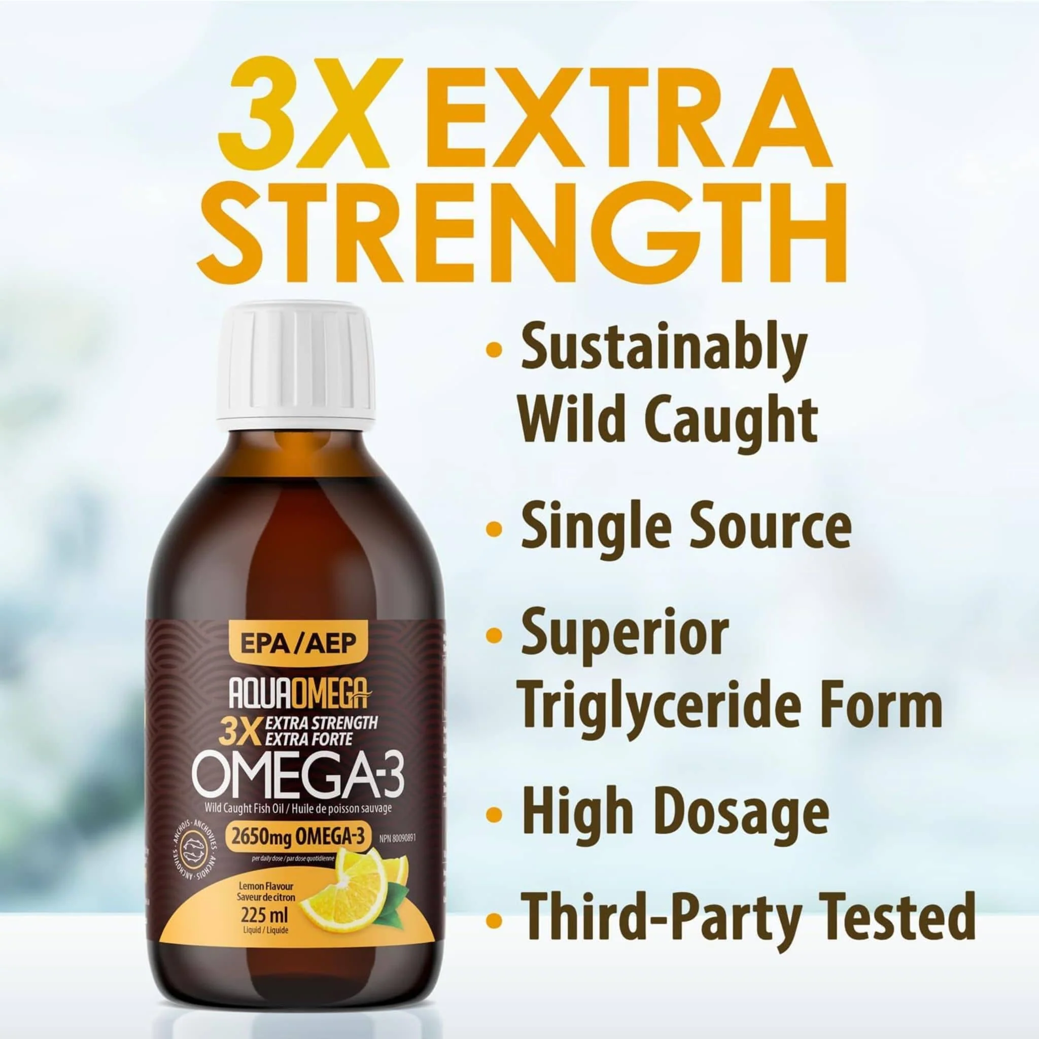AquaOmega Daily Maintenance Omega 3 Fish Oil, 3X Extra Strength Liquid Fish Oil - Image 6