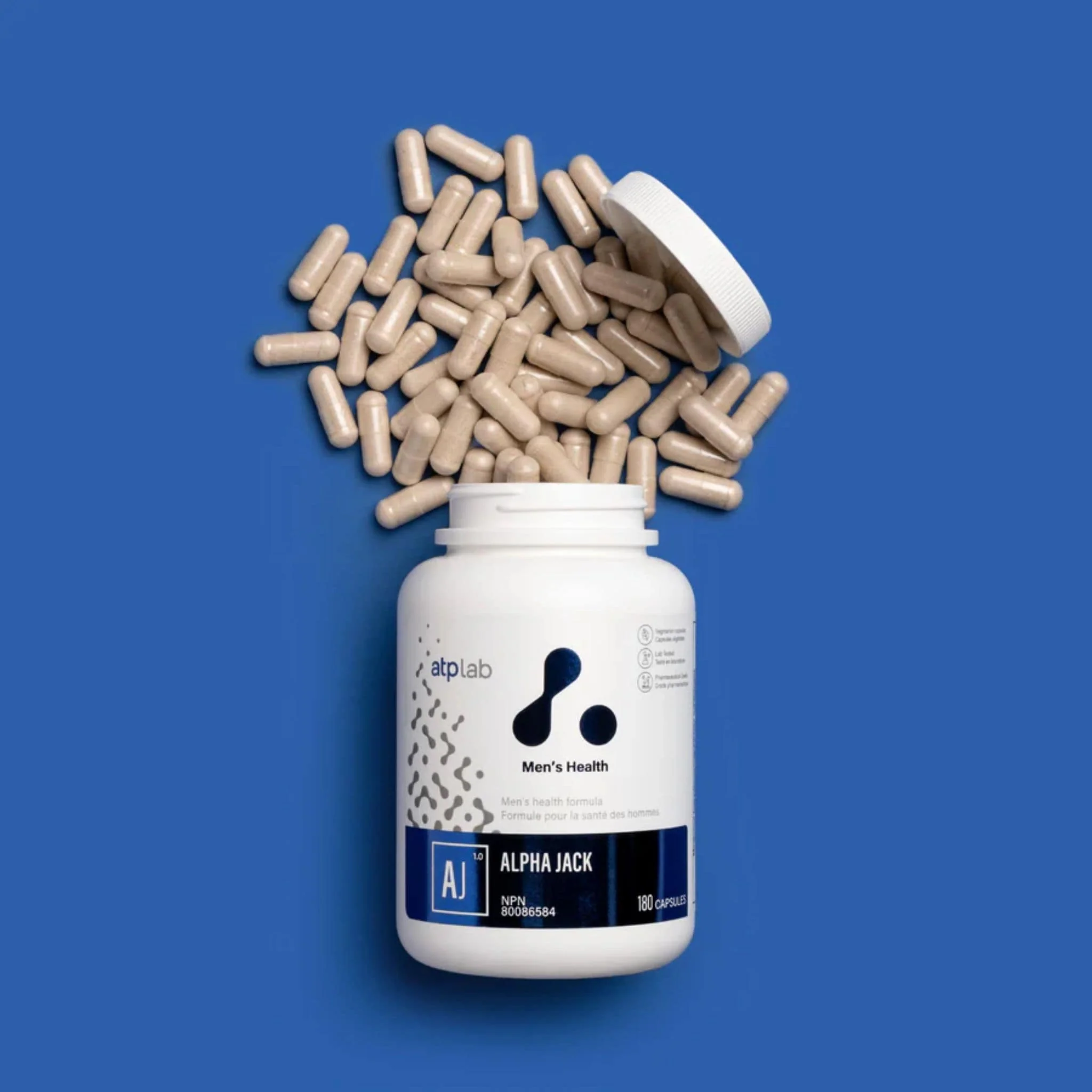 ATP Lab Alpha Jack, Support for Men's Health, 180 Vegetable Capsules - Image 2