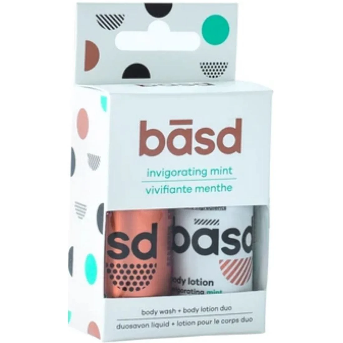 Basd Invigorating Mint Travel Pack, Mini Body Wash and Body Lotion, Each 32.5ml CLEARANCE 50% Off Final Sale