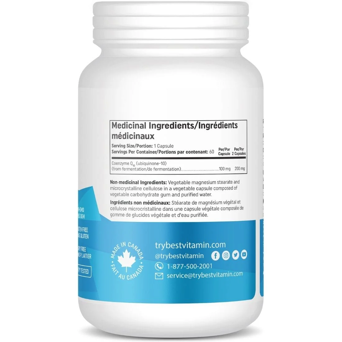 BestVitamin Best CoQ10 100mg, Fermented & Non-GMO, 60 Vegetable Capsules - Image 2