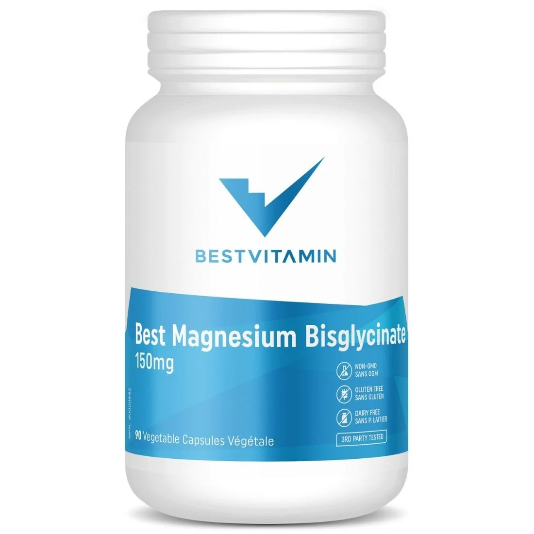 BestVitamin Best Magnesium Bisglycinate 150mg, Extra Gentle, Non-GMO - Image 5