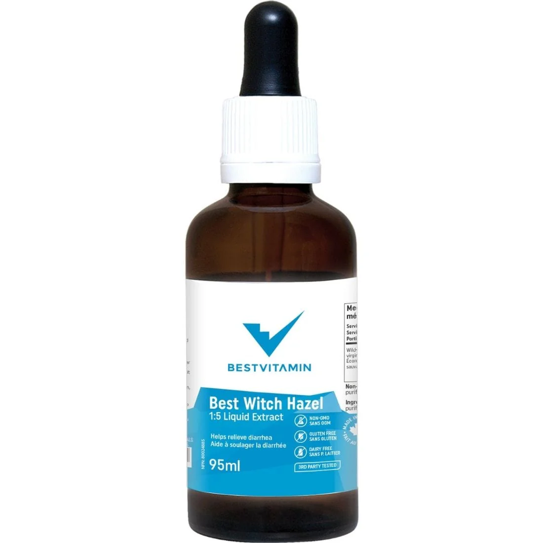 BestVitamin Best Witch Hazel 300mg, 1:5 Liquid Extract, Wild harvested organic witch hazel stem bark - Image 3