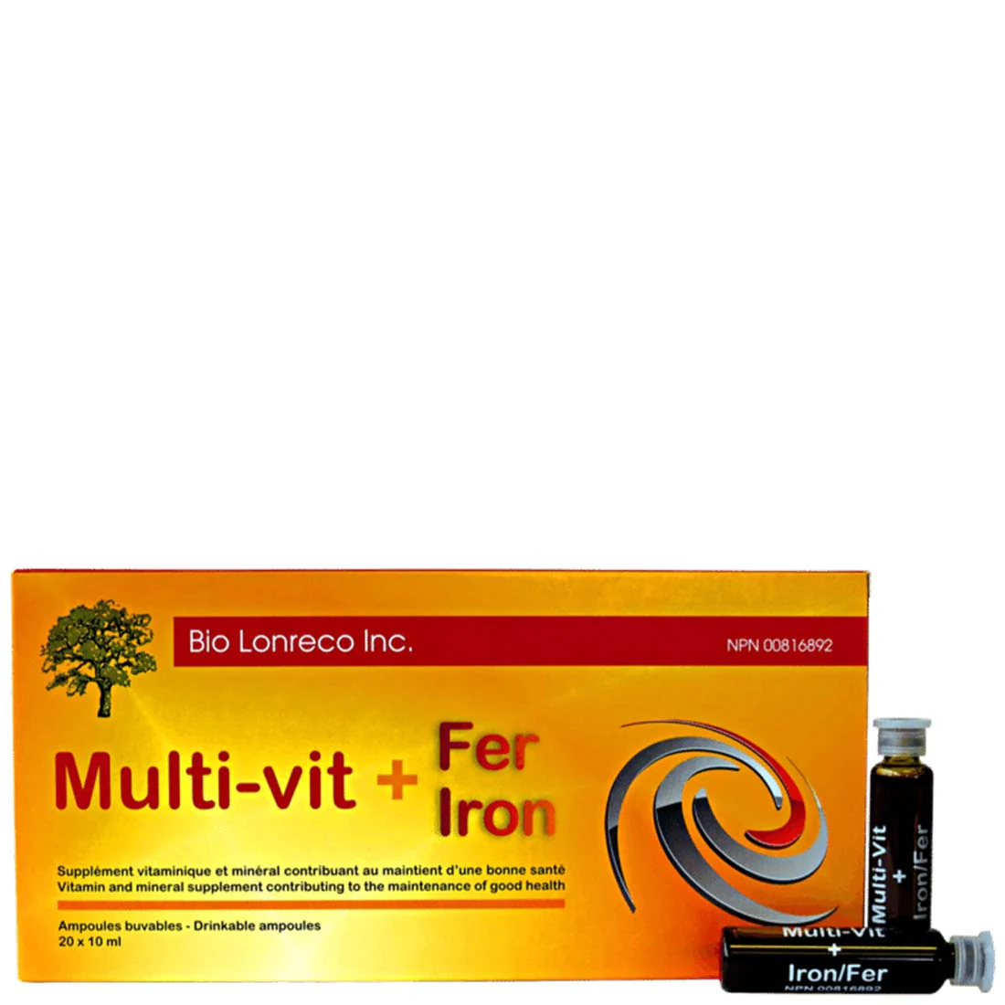 Bio Lonreco Multi-vit plus Iron, Liquid Multivitamin with Iron, 20 x 10ml Servings