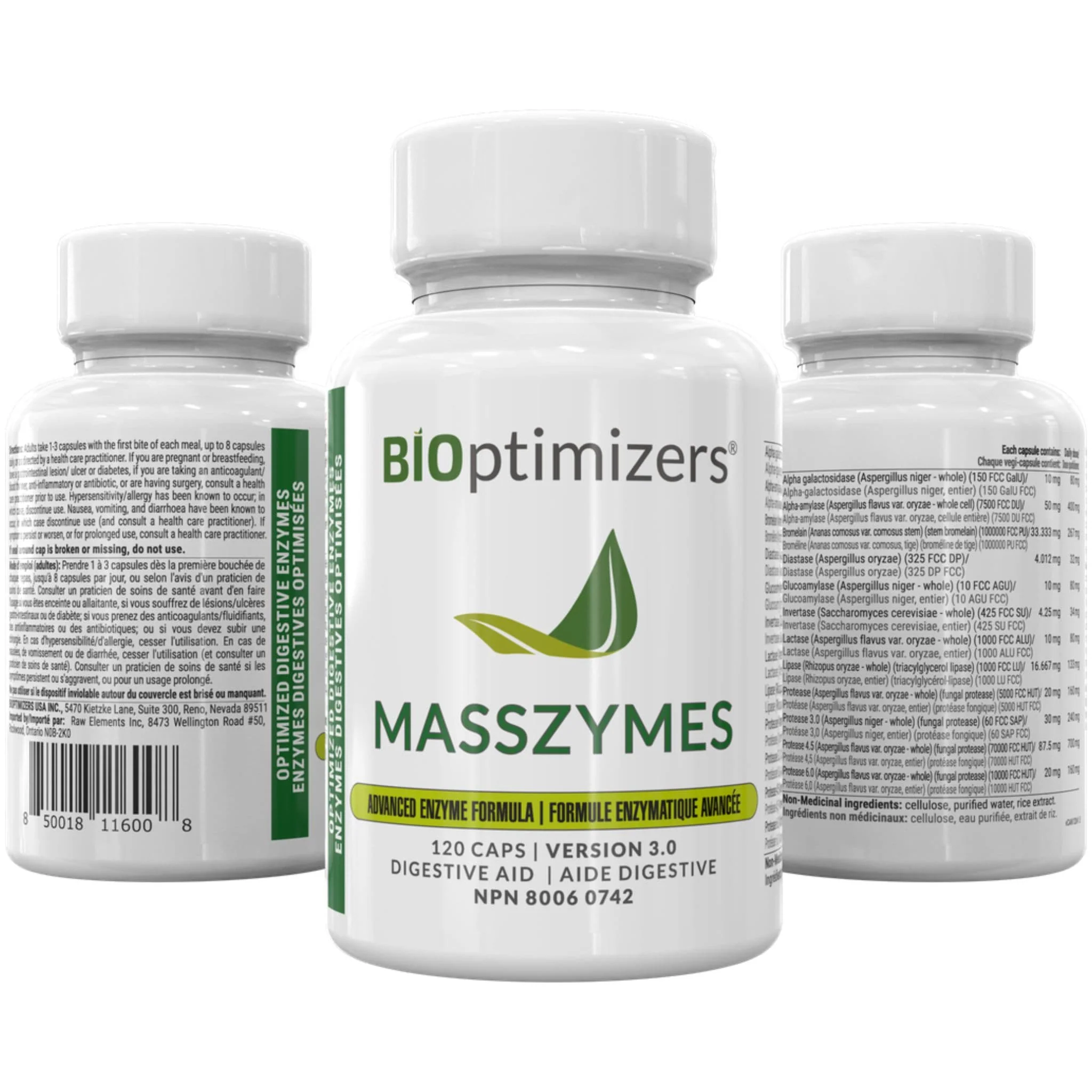 BiOptimizers Masszymes, Advanced Enzyme Formula, 120 Vegetarian Caps - Image 4