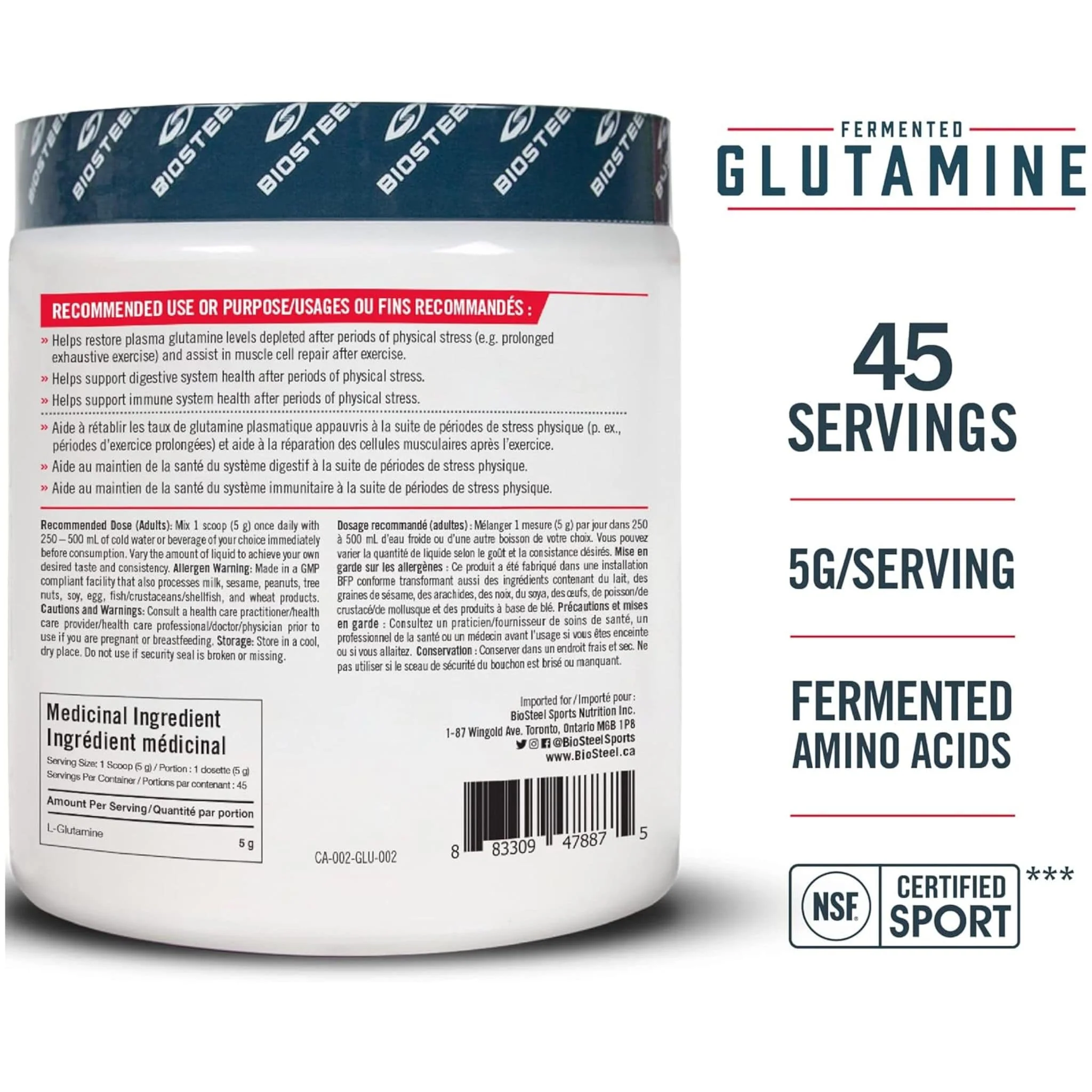 Biosteel Fermented Glutamine, 225g - Image 2