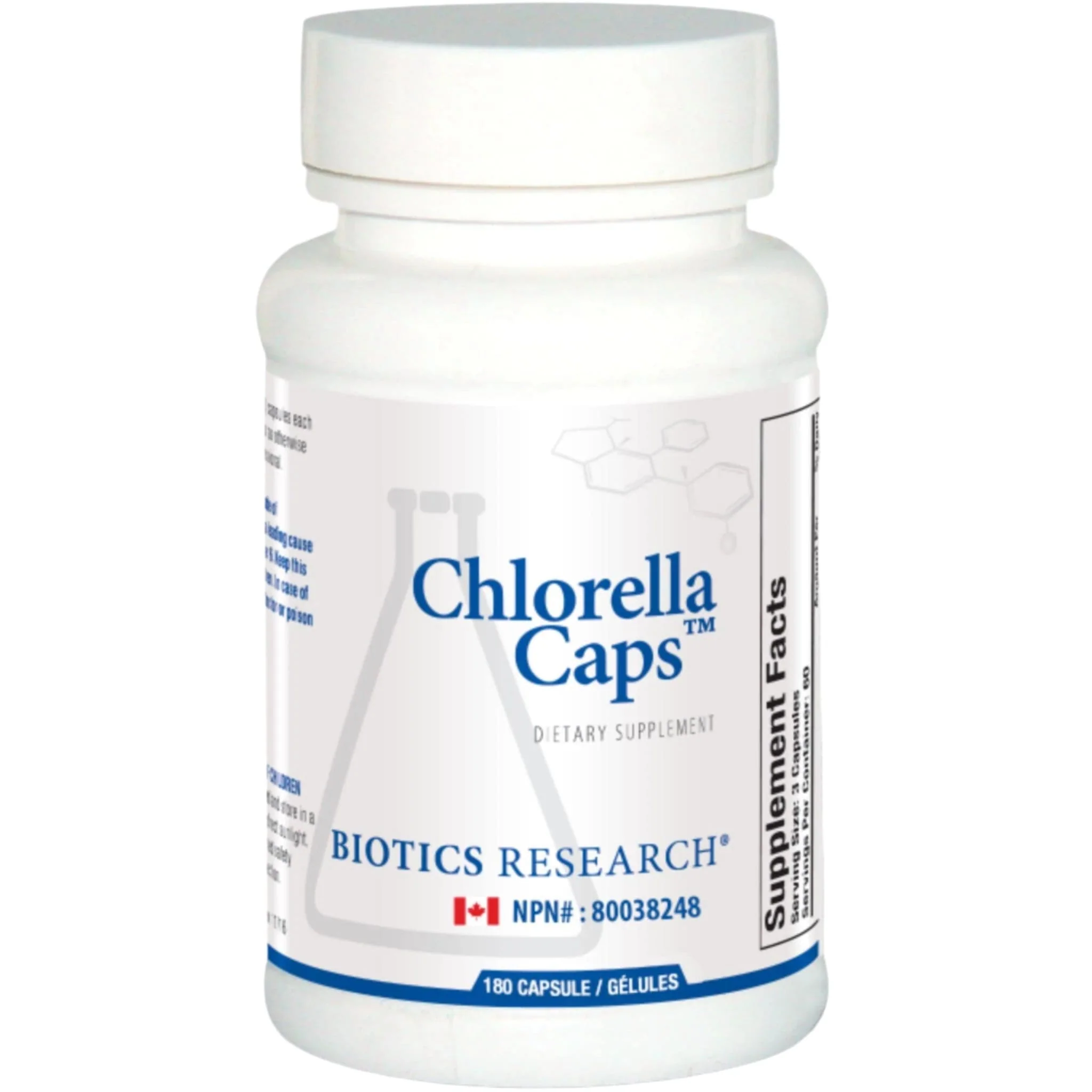 Biotics Research Chlorella Caps, Whole Food Algae with Chlorophyll and Chlorella Growth Factor, 180 Capsules