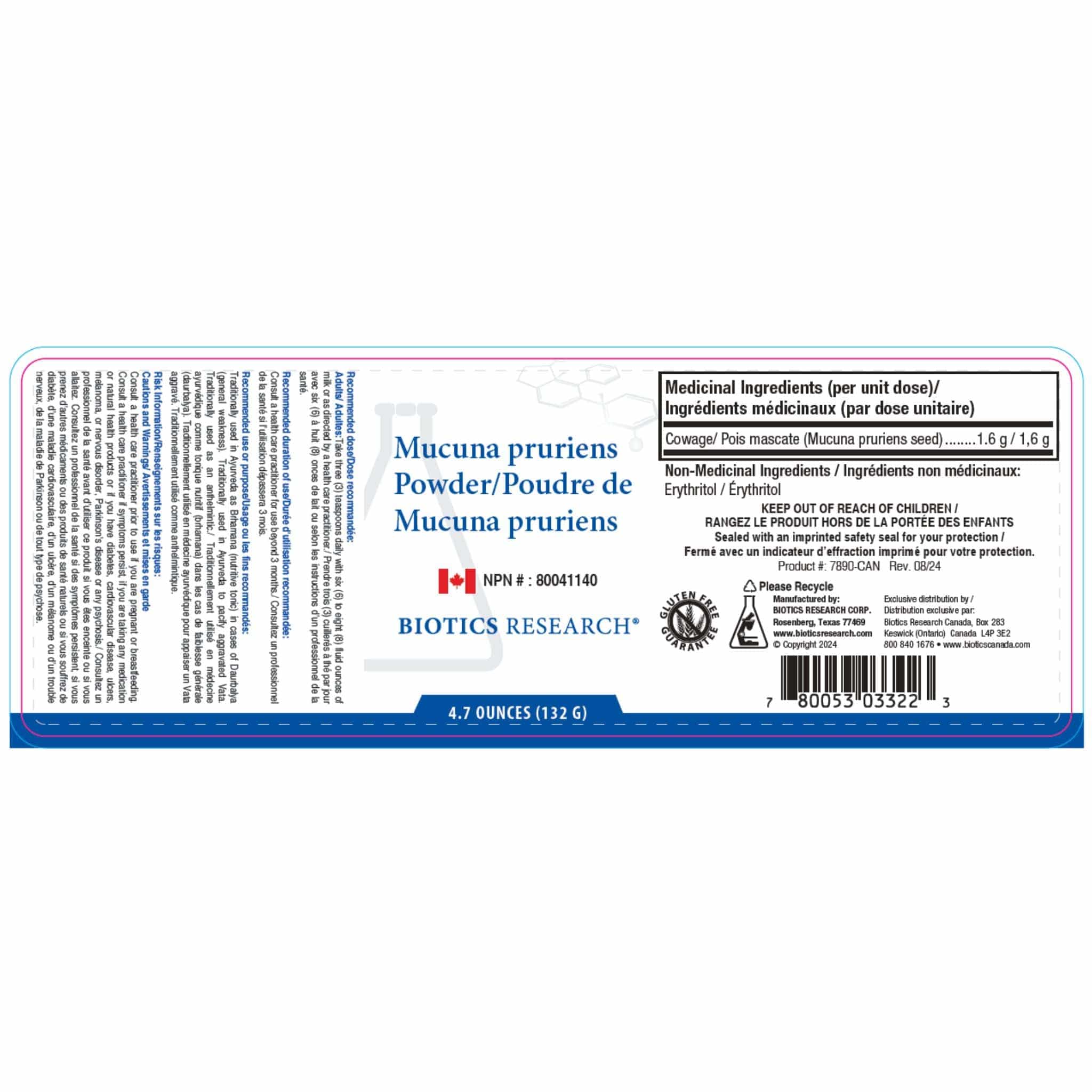 Biotics Research Mucuna Pruriens Powder, Supports Pleasure, Focus, and Motivation with Naturally Occurring Dopamine, 132g - Image 2