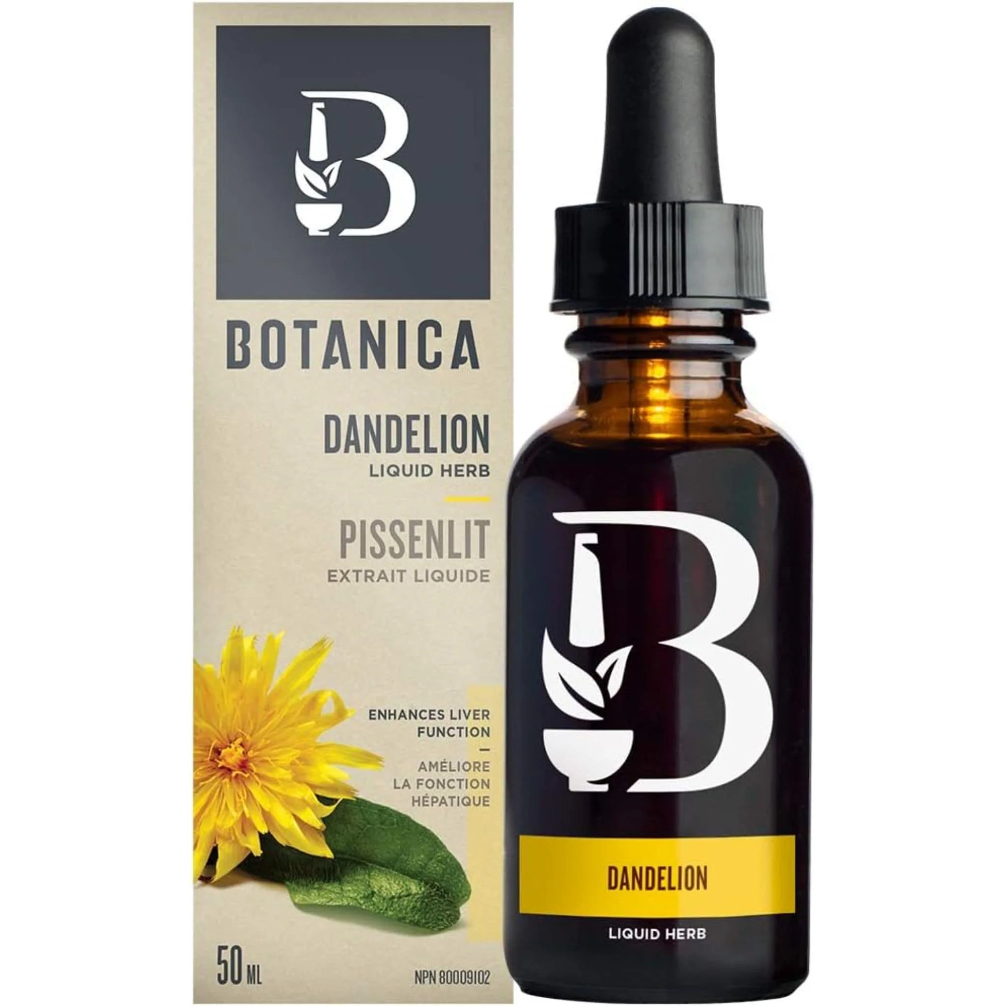 Botanica Dandelion Liquid Herb (Enhances Liver Function), 50ml