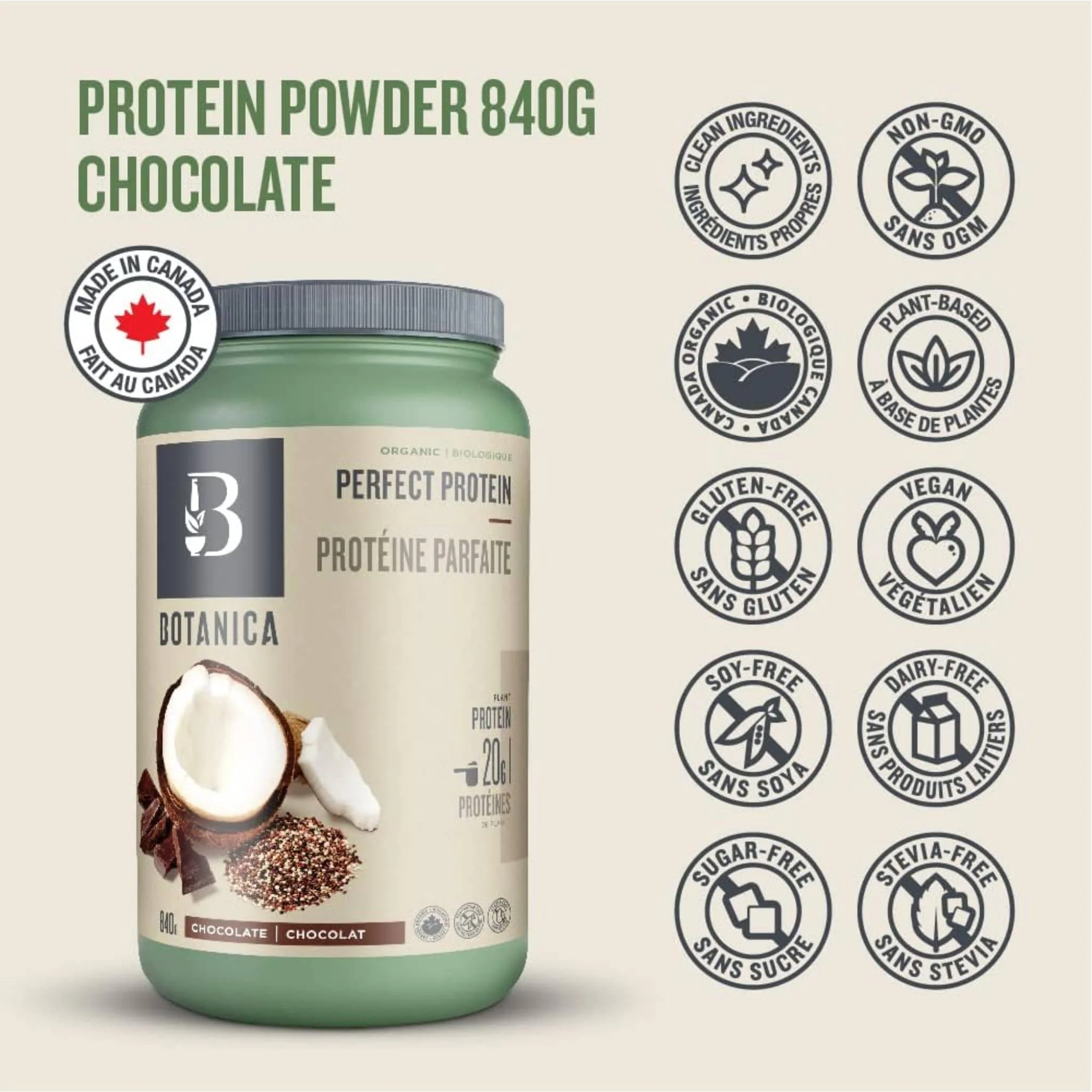 Botanica Perfect Protein, Organic Sprouted Fermented Plant Protein - Image 4