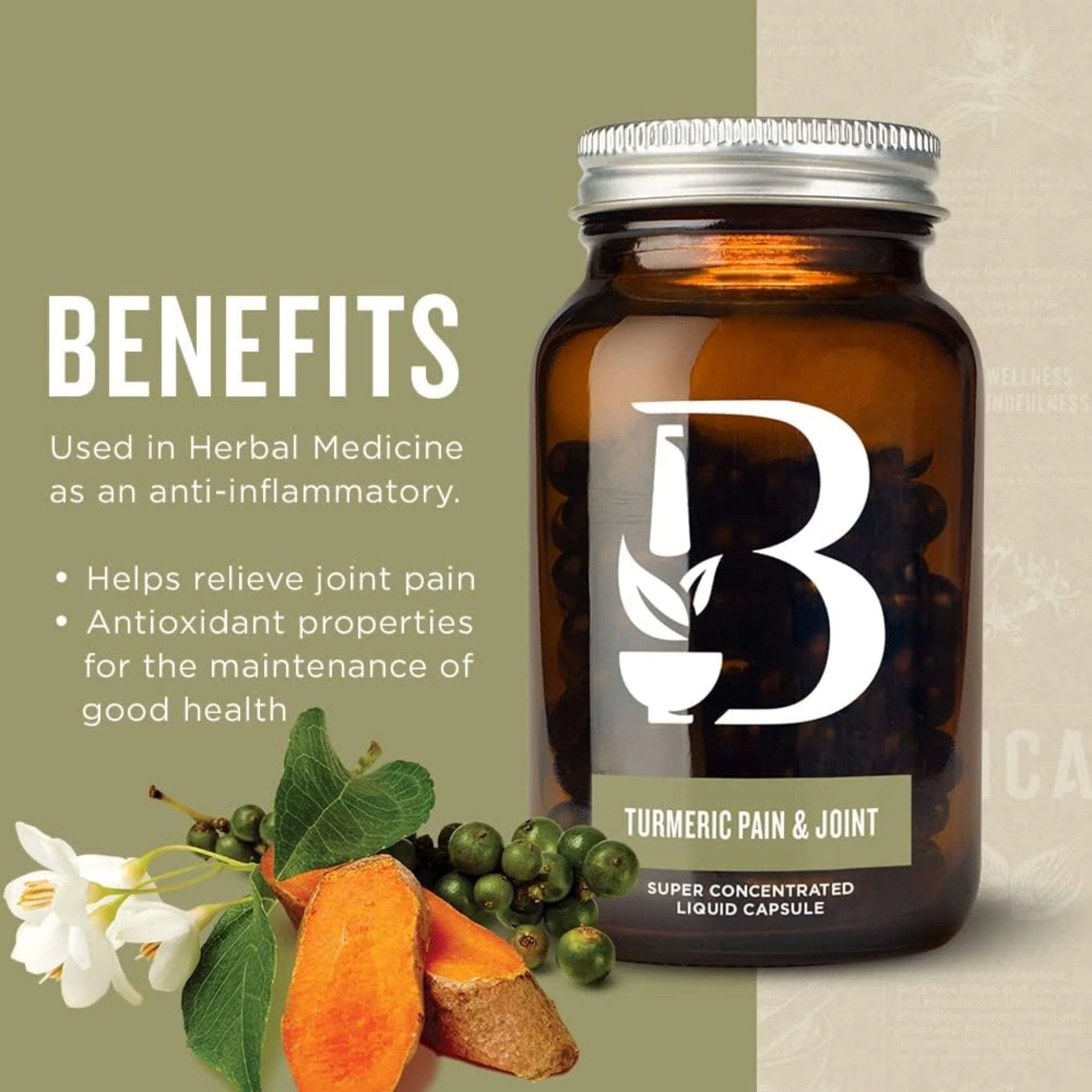 Botanica Turmeric Pain and Joint, Super Concentrated Liquid Capsules - Image 5