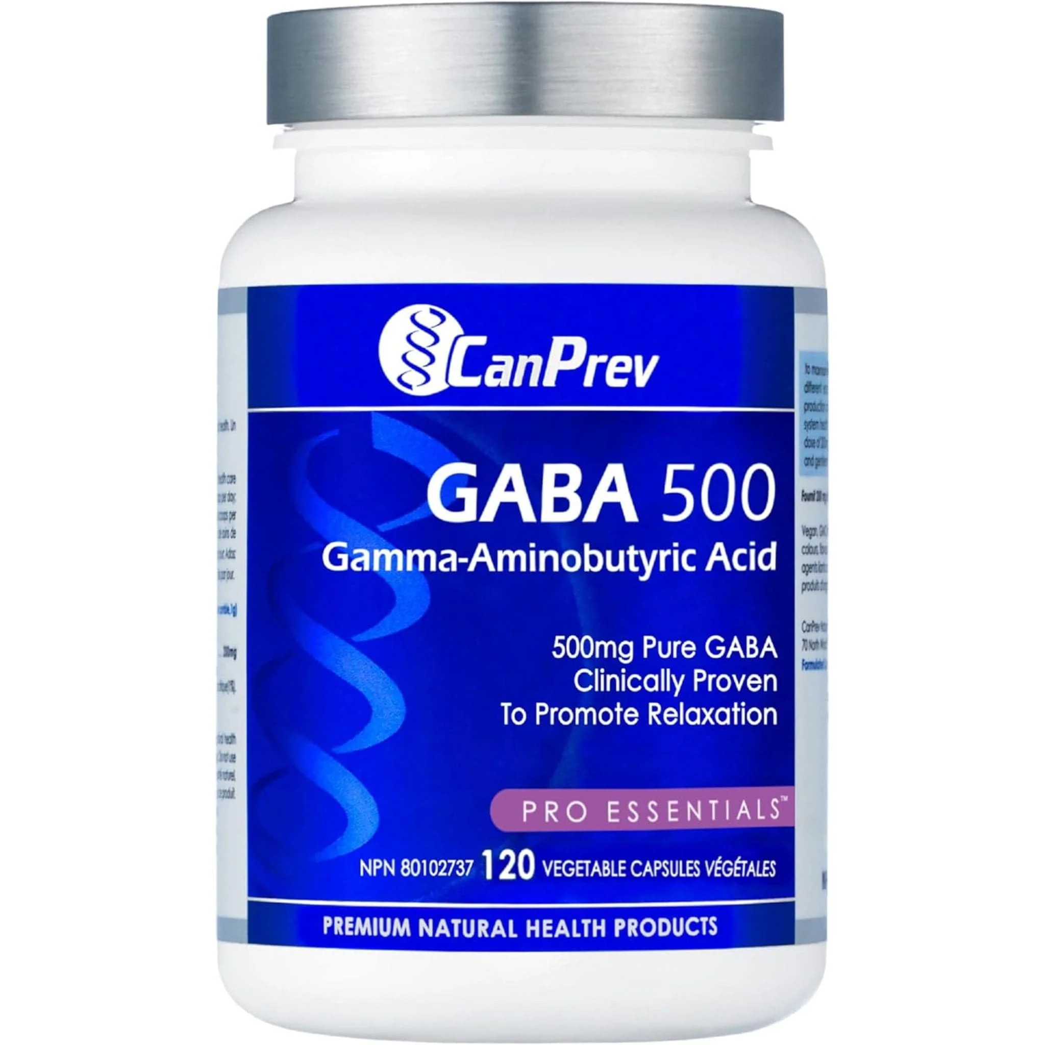 CanPrev GABA 500mg, 120 Vegetable Capsules - Image 2