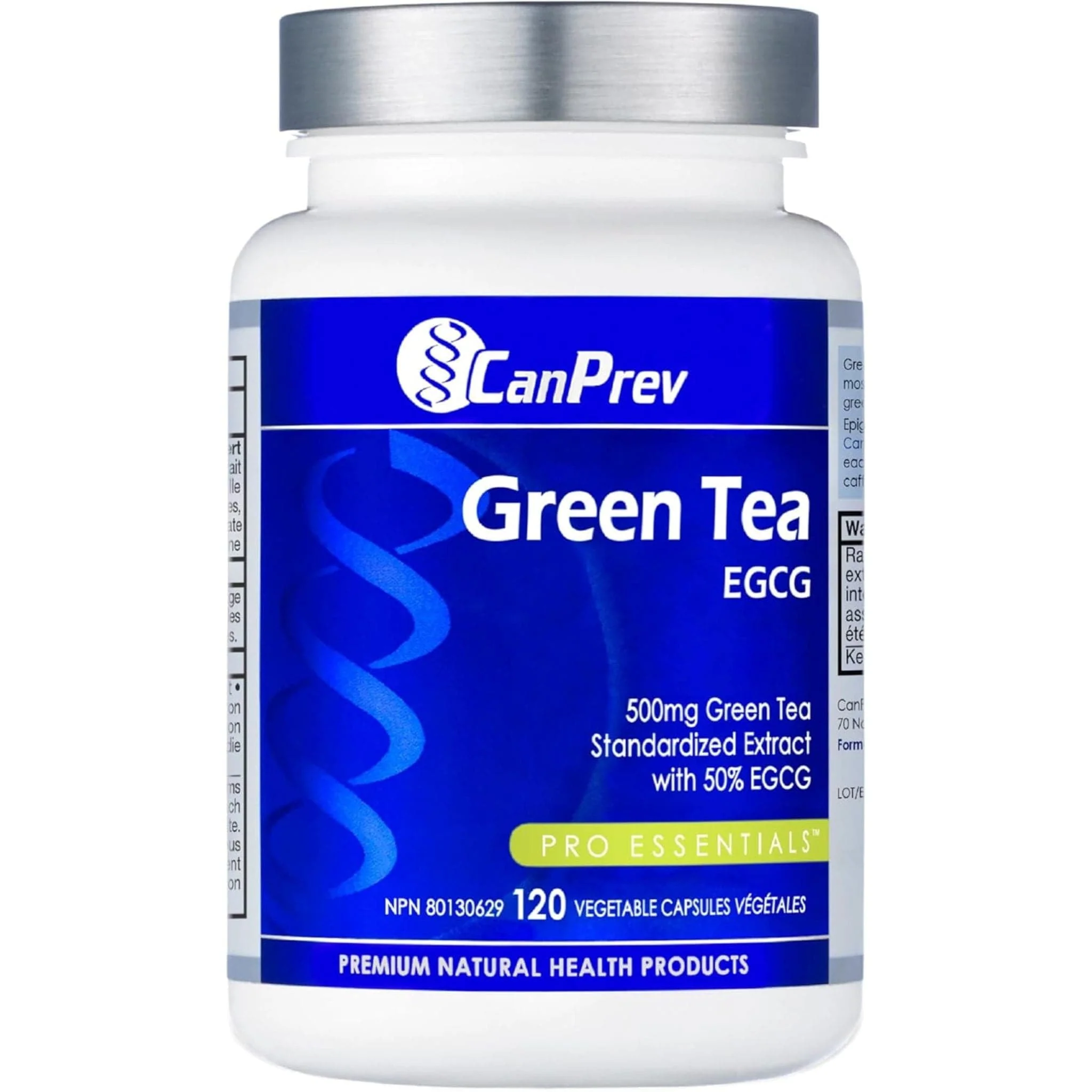 CanPrev Green Tea 500mg Standardized Extract with 50% EGCG, 120 Vegetable Capsules - Image 2