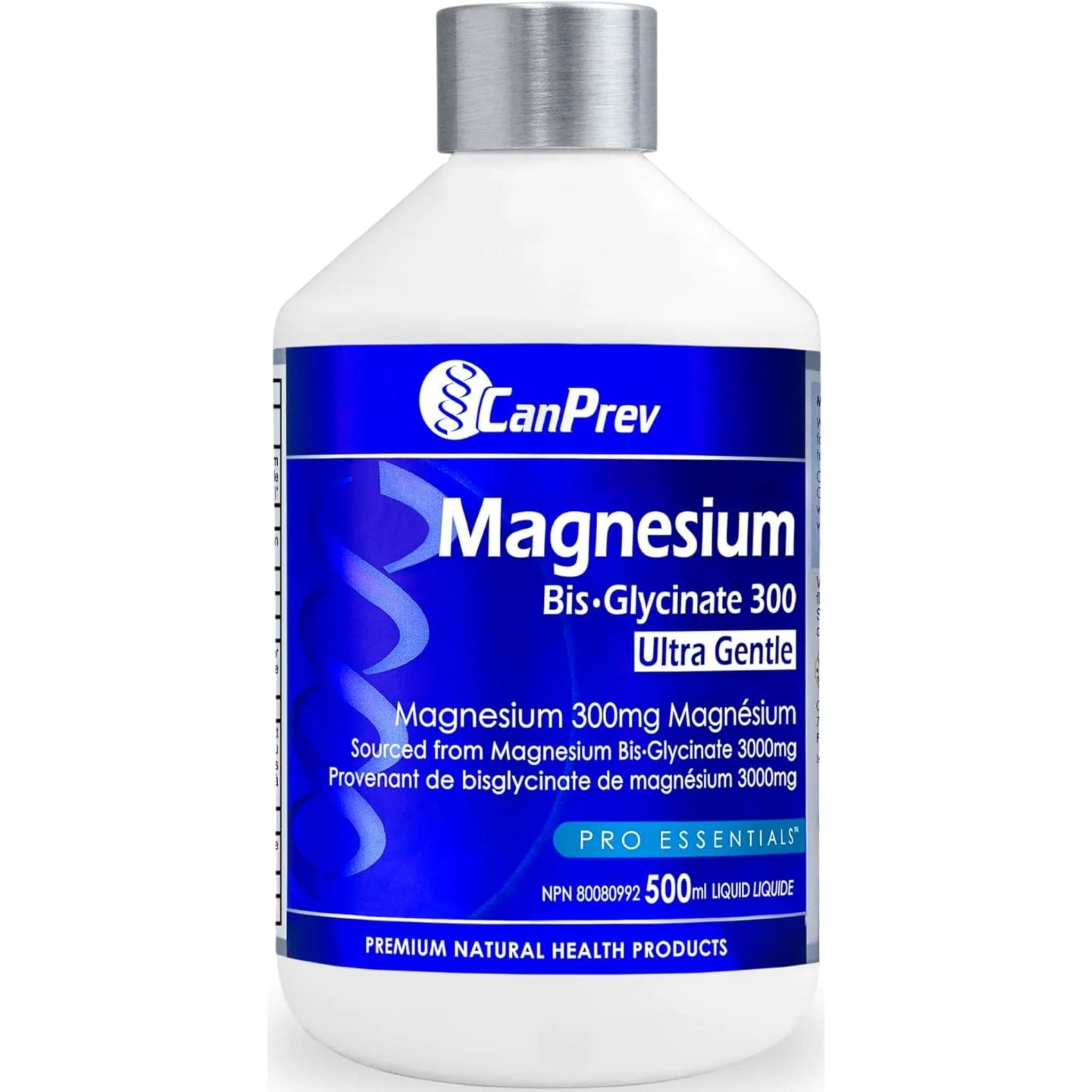 CanPrev Magnesium Bis-Glycinate 300, Ultra Gentle Liquid, 500ml