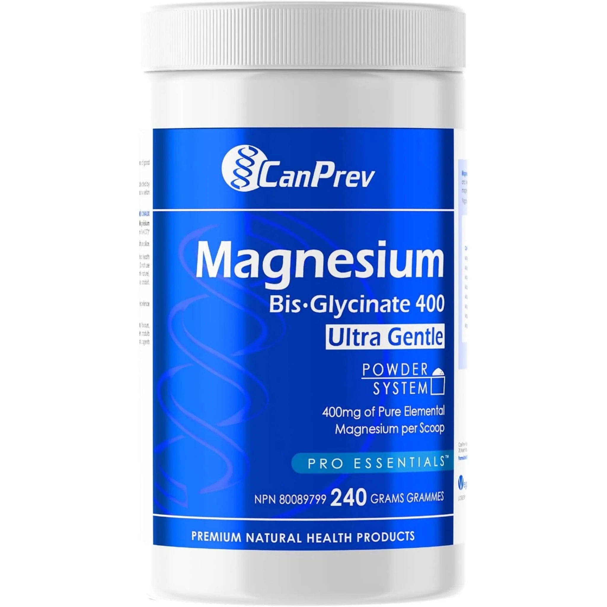 CanPrev Magnesium Bis-Glycinate 400mg Ultra Gentle Powder, 240g - Image 2