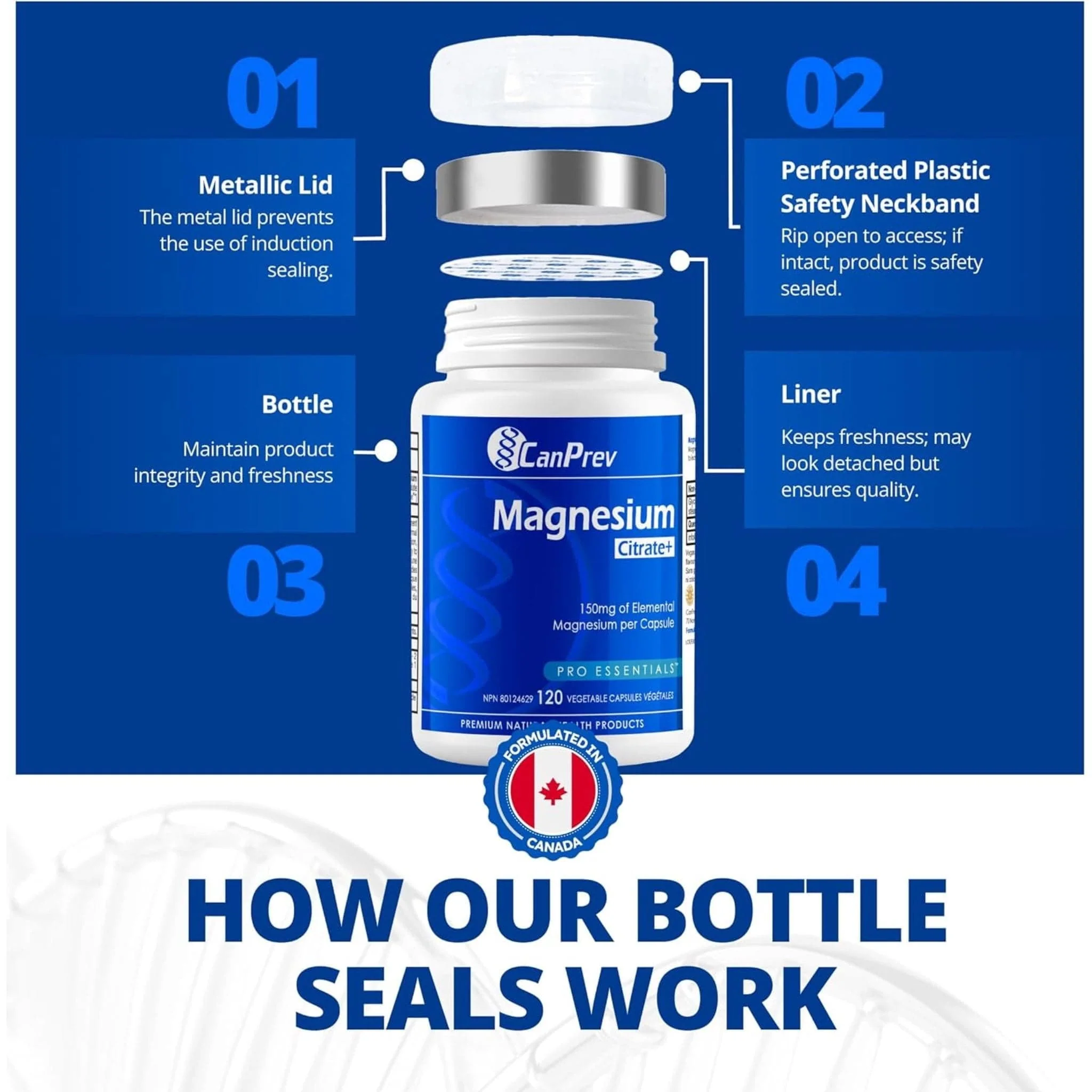 CanPrev Magnesium Citrate 150mg, 120 Vegetable Capsules - Image 10