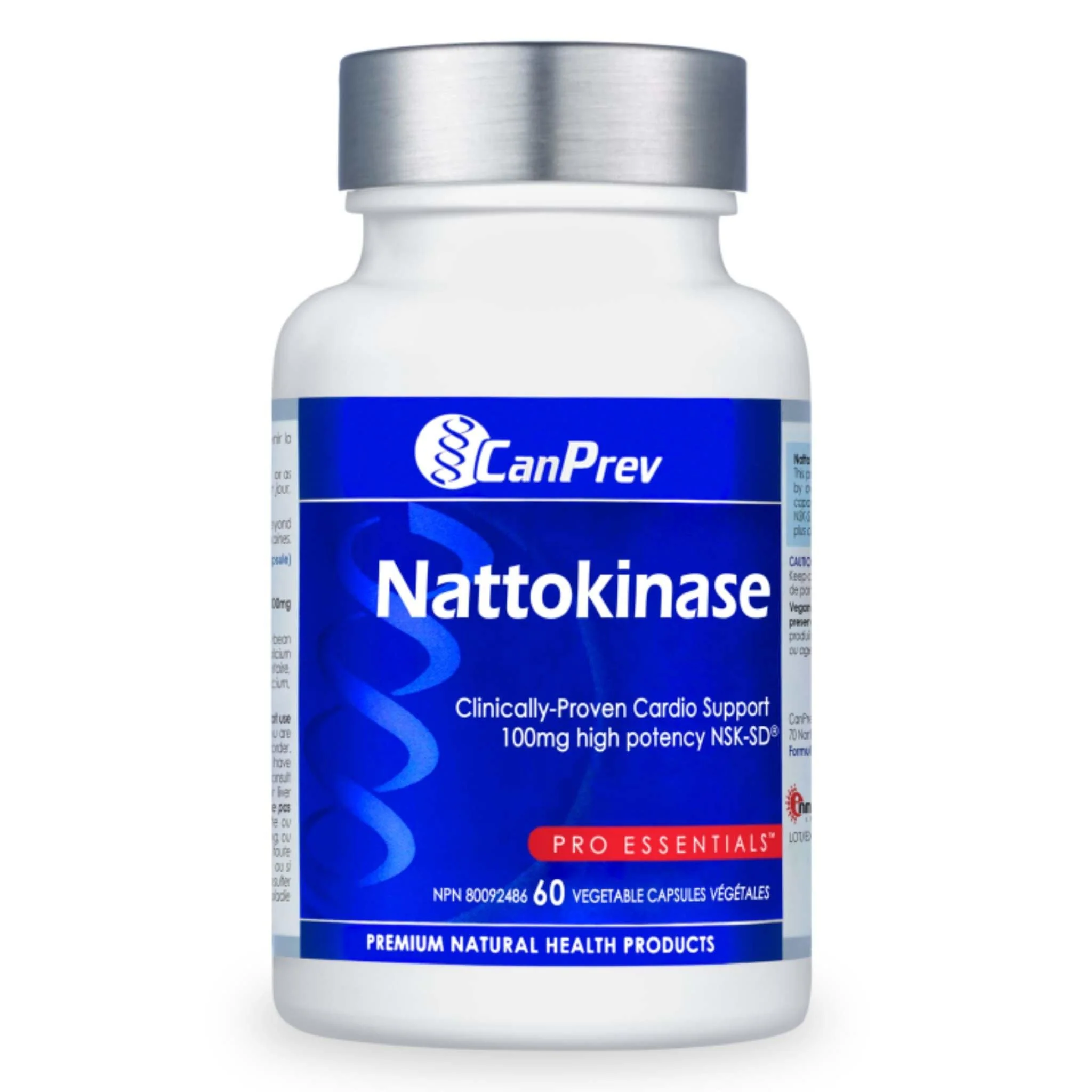 CanPrev Nattokinase 100mg NSK-SD, 60 Vegetable Capsules