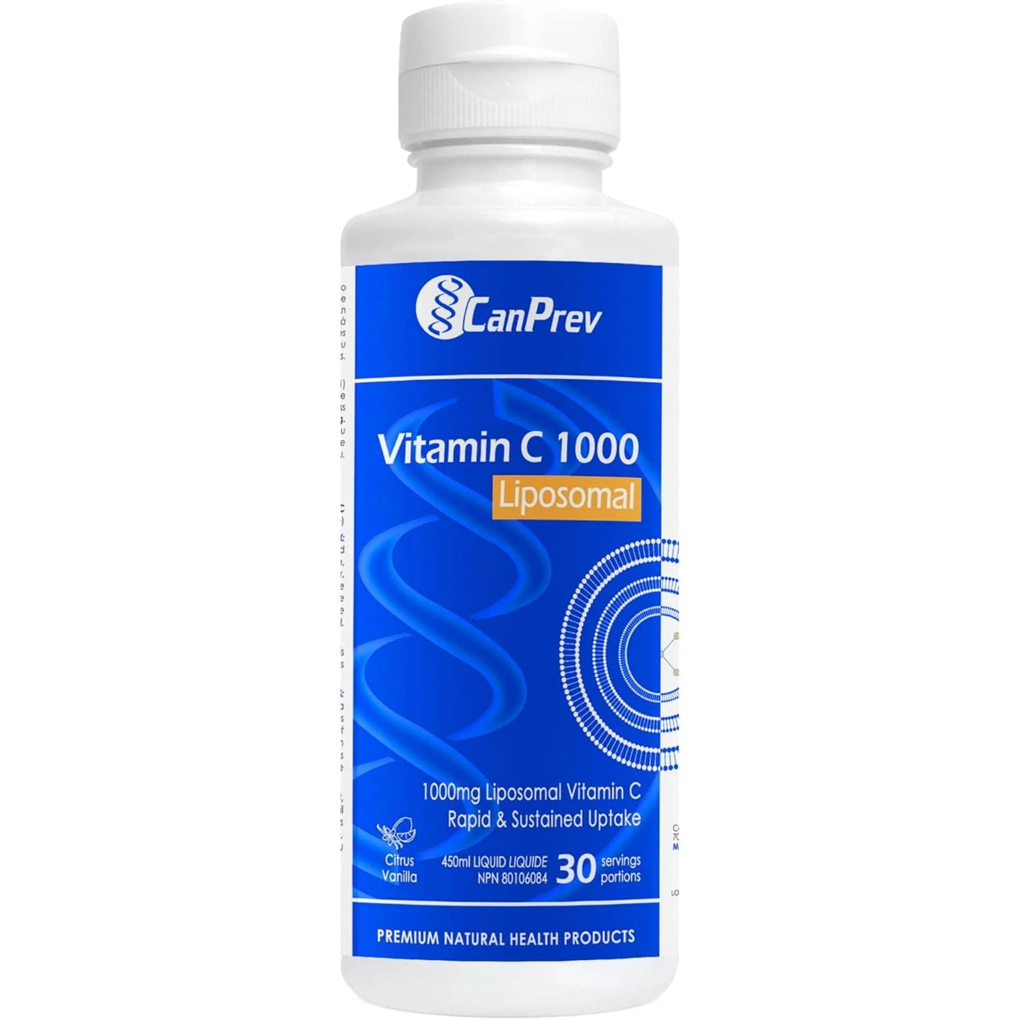 CanPrev Liposomal Vitamin C 1000mg, Rapid Absorption, Vanilla Citrus Flavour, 450ml