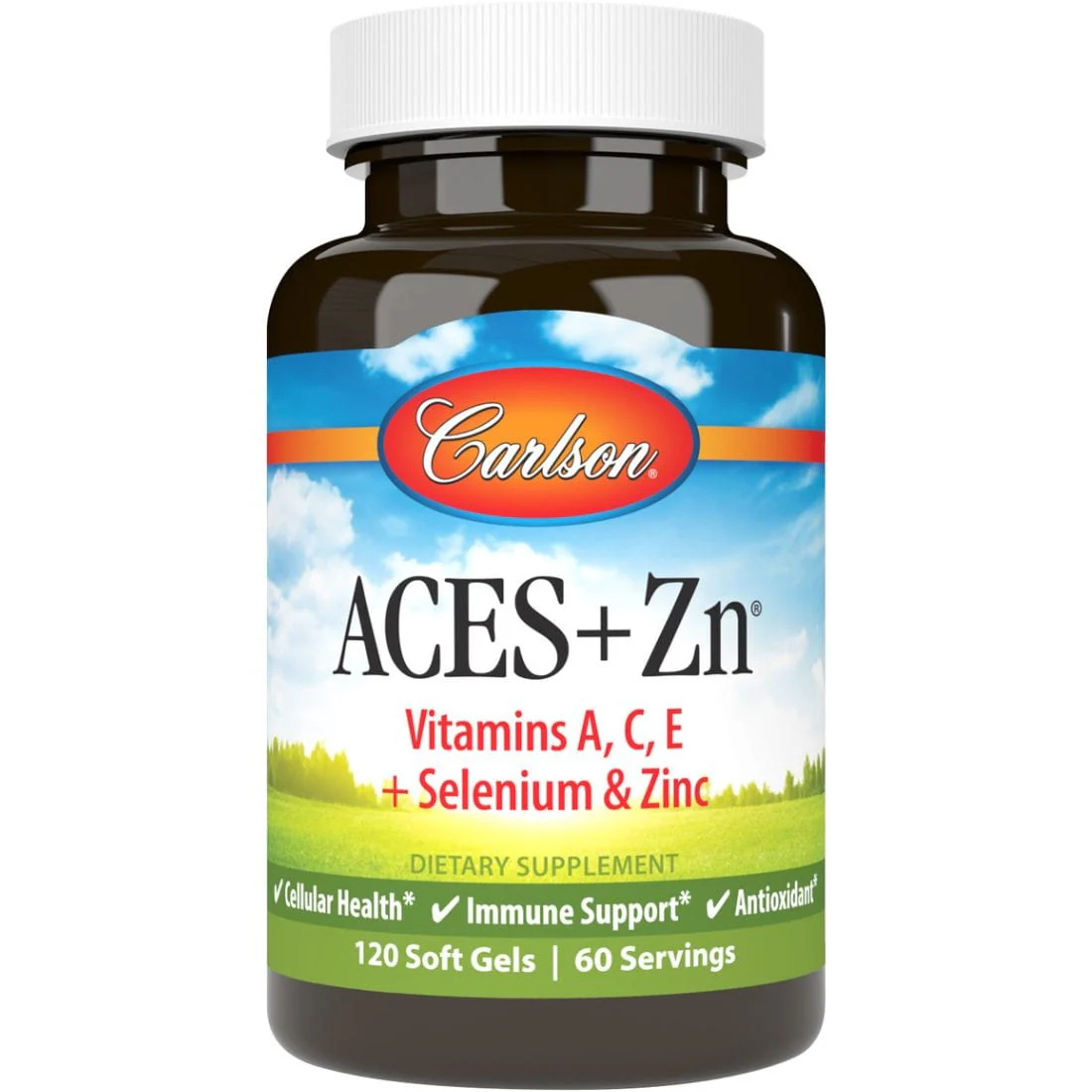 Carlson ACES Plus Zinc, Vitamin A, C, E with Selenium and Zinc - Image 3