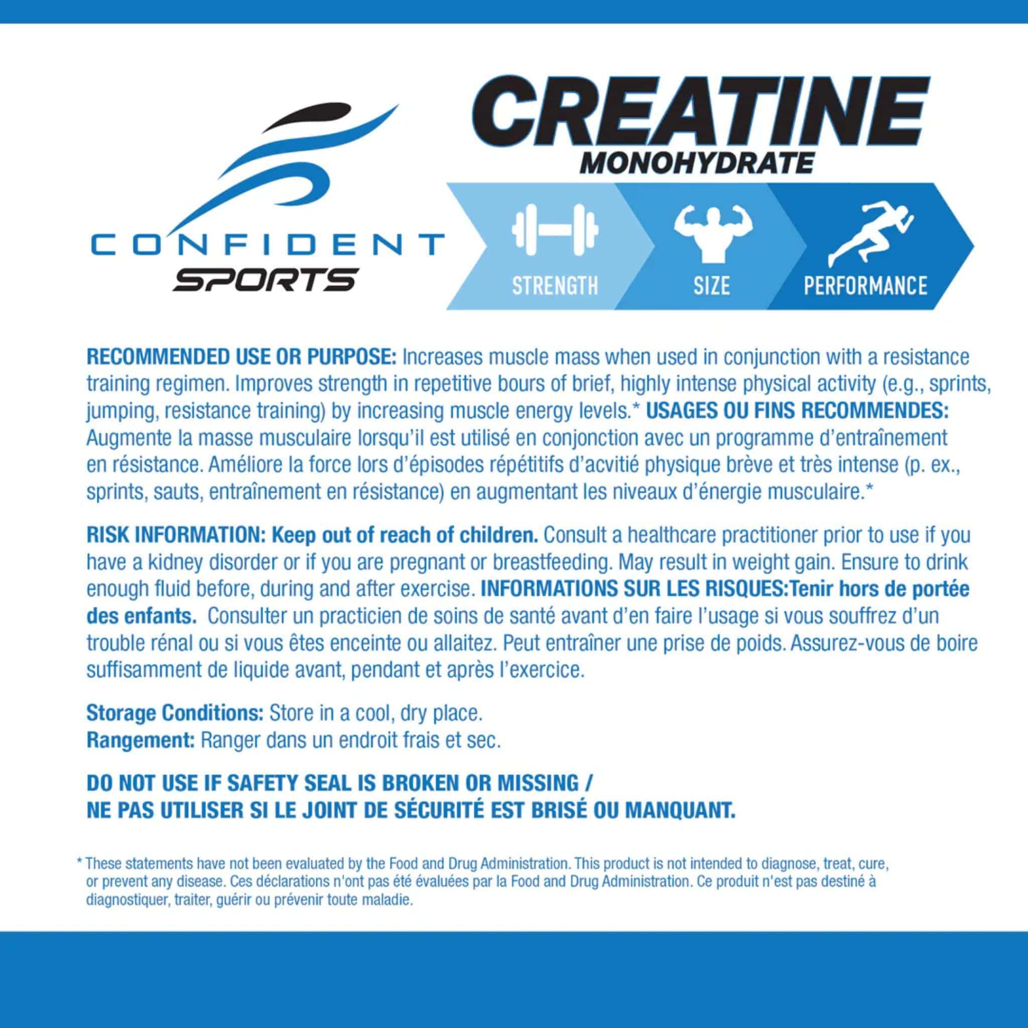 Confident Sports Creatine Monohydrate, NSF Certified, 100% Ultra-Pure, Micronized, 1100g - Image 4