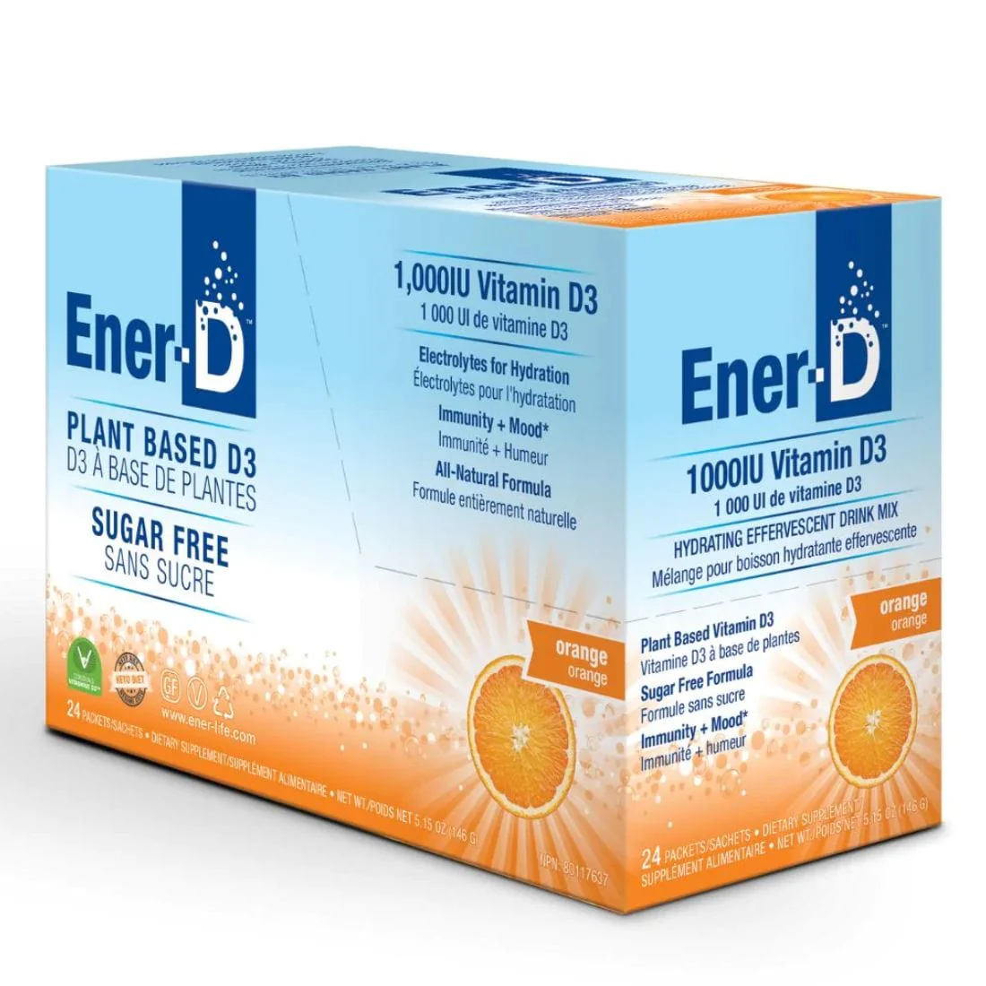 Ener-D Vitamin D3 1000IU Drink Mix, 24 Sachets - Image 3