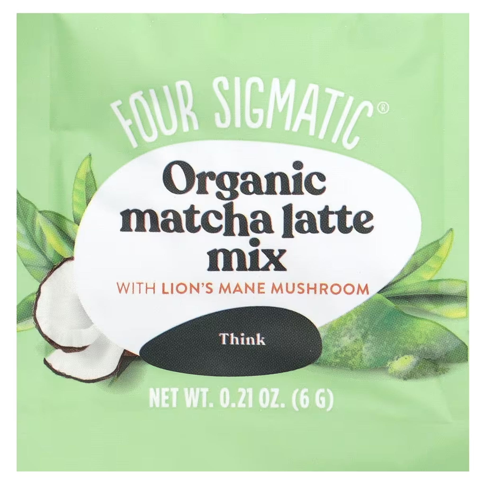 Four Sigmatic Organic Matcha Latte Mix with Lion’s Mane Mushroom, 10x6g Sachets - Image 3