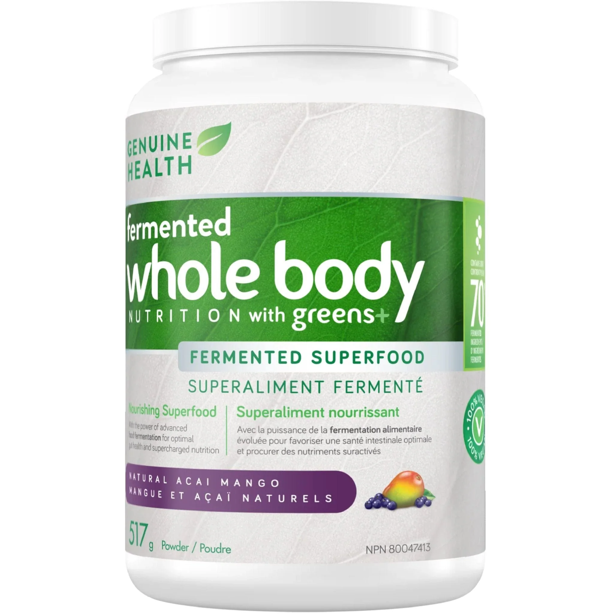Genuine Health Greens+ Fermented Whole Body Nutrition