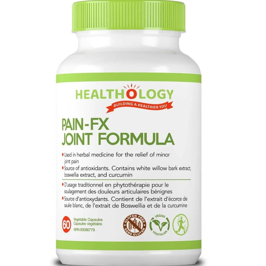 Healthology Pain-FX Joint Formula, 75% off Clearance Pricing, Expires 01/2026, 60 Vegetable Capsules