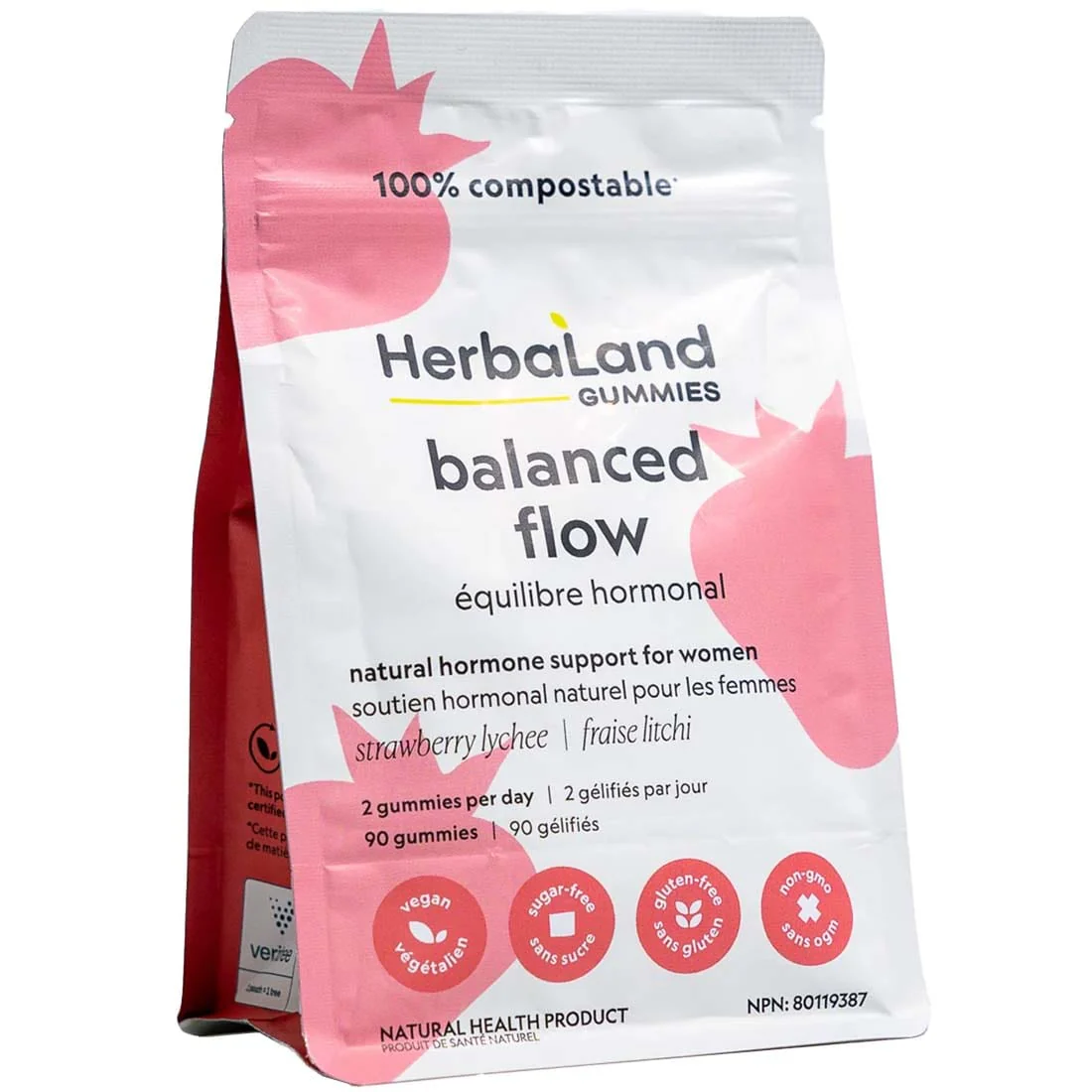 Herbaland Balanced Flow, Natural Hormone Support for Women, 90 Gummies