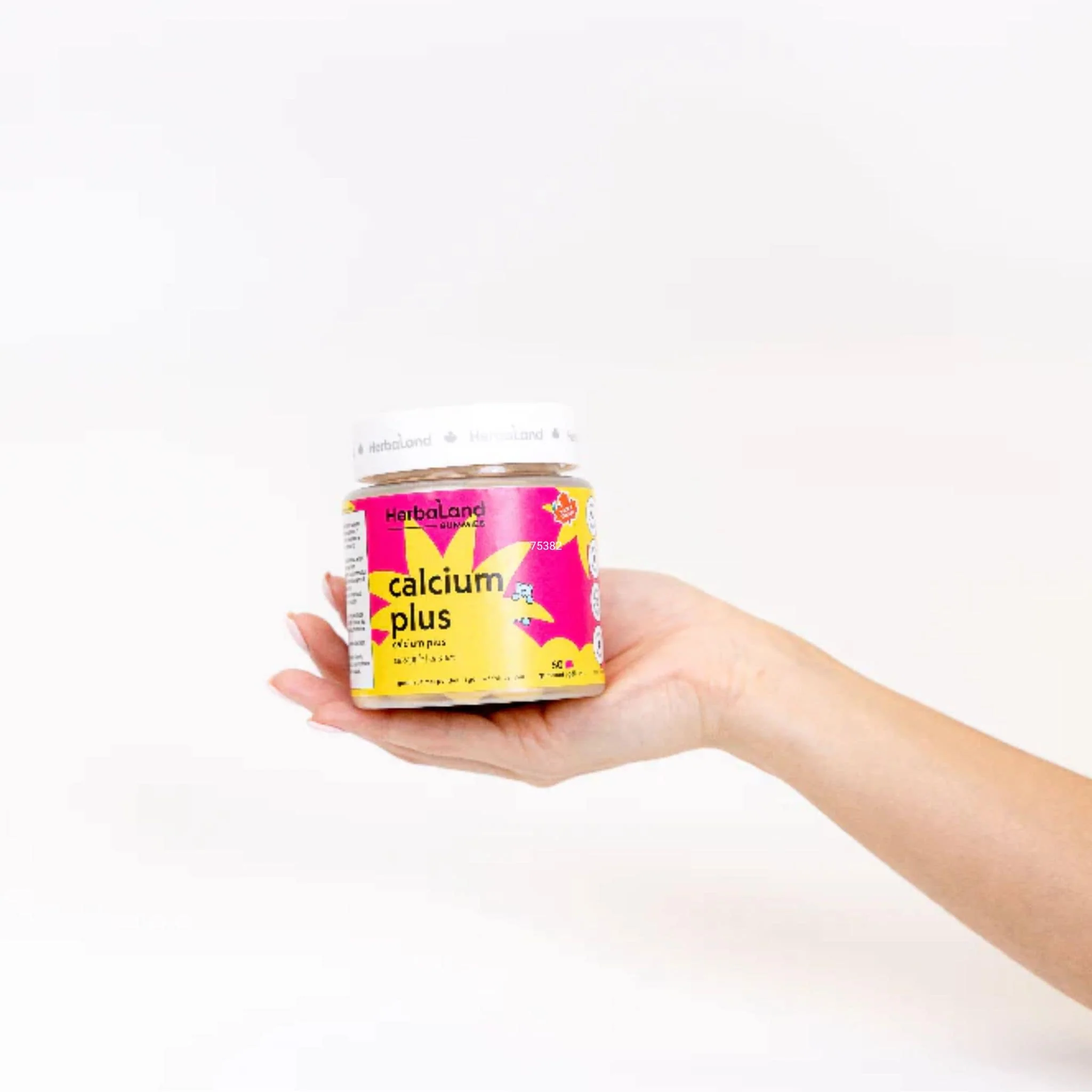 Herbaland Calcium Plus D3 and K2 Gummies, Vegan, Sugar-Free, 60 Gummies - Image 2