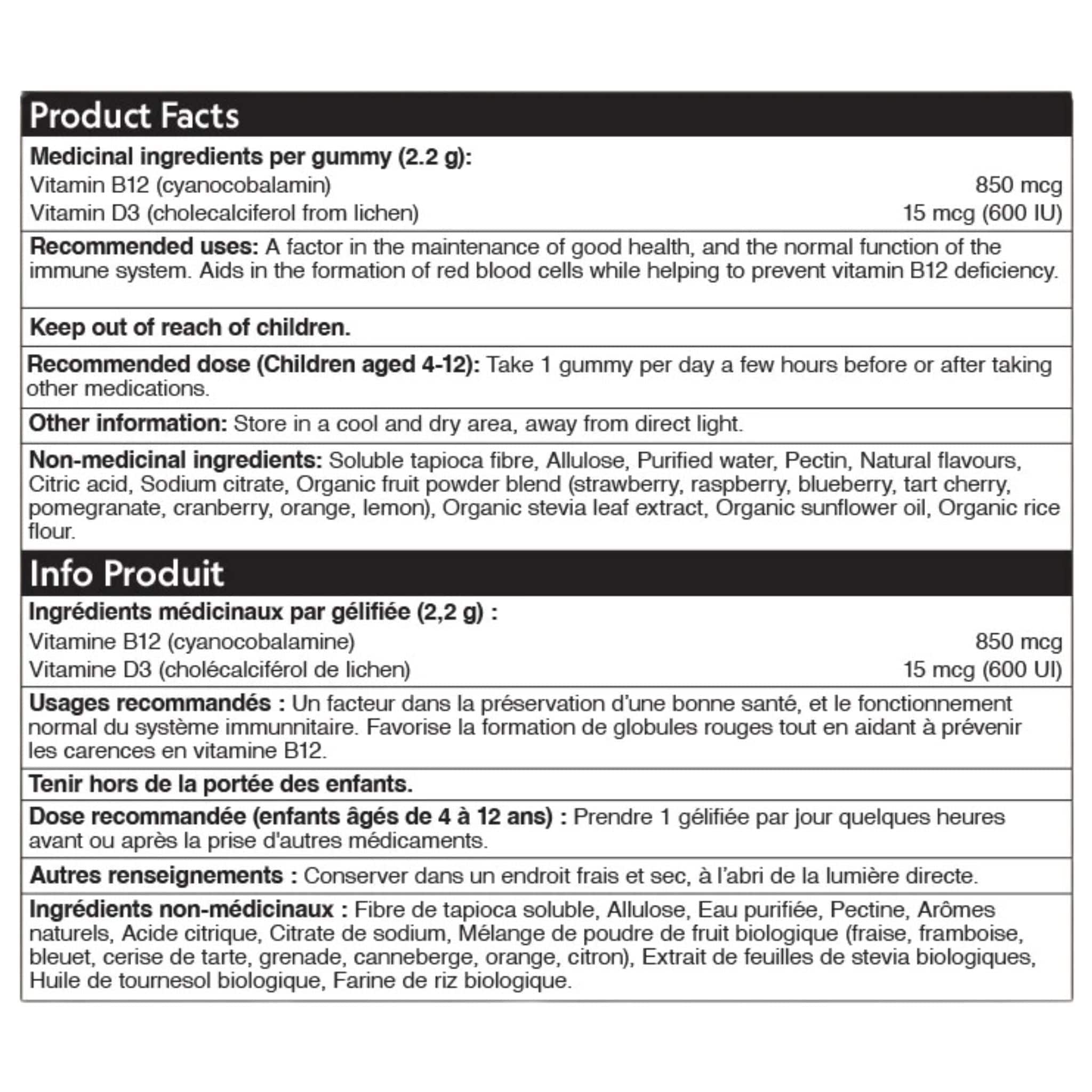 Herbaland Vegan D3 & B12 Gummies for Kids, Vegan, Sugar-Free, Gluten-Free, 90 Gummies - Image 3