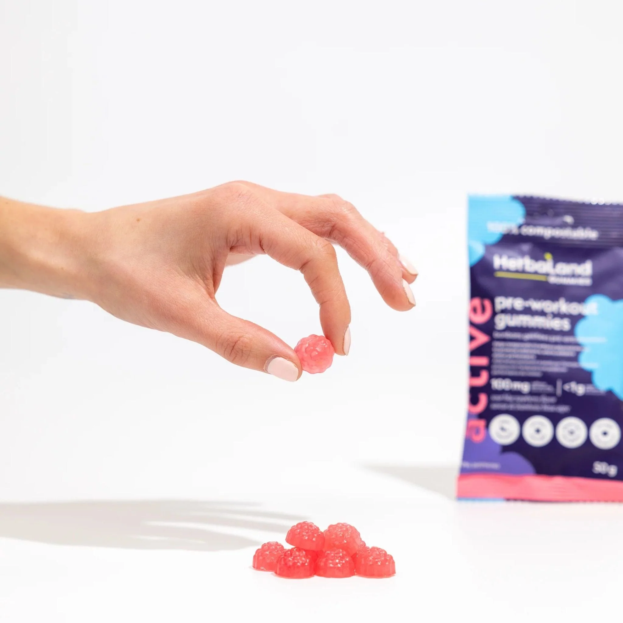 Herbaland Pre-workout Gummies, 100mg of Caffeine - Image 5