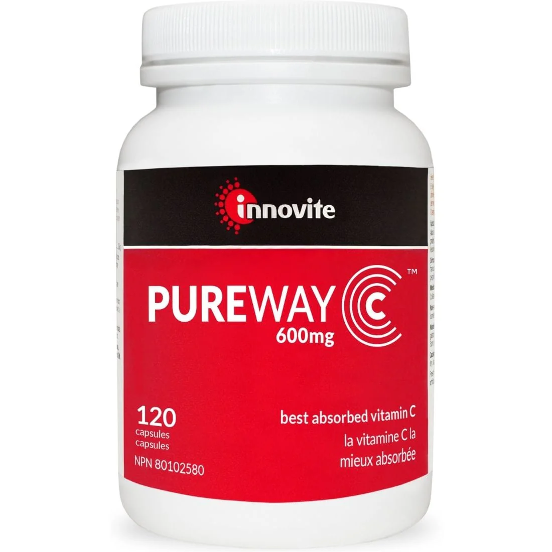 Innovite Pureway C - 600mg (Transitioned to: CanPrev Pureway C 600mg, 120 Vegetable Capsules)