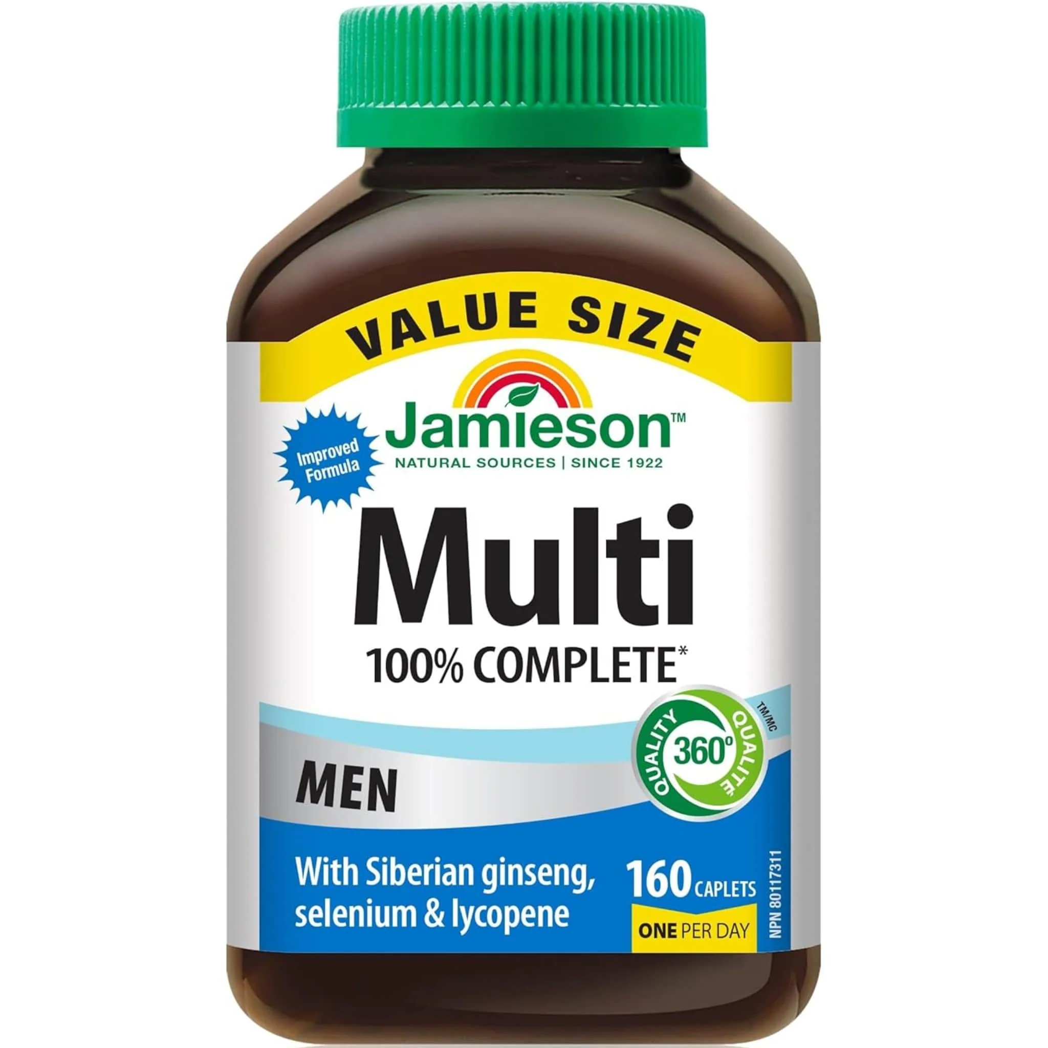 Jamieson 100% Complete Multivitamin Men's, 115-160 Caplets - Image 7