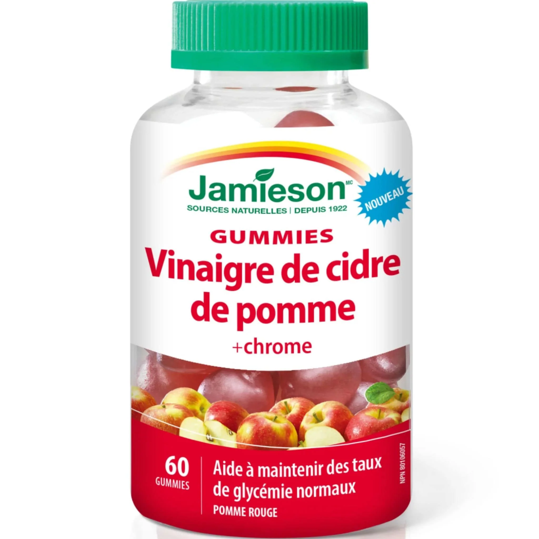 Jamieson Apple Cider Vinegar Gummies 500mg with Chromium, 60 Gummies - Image 2