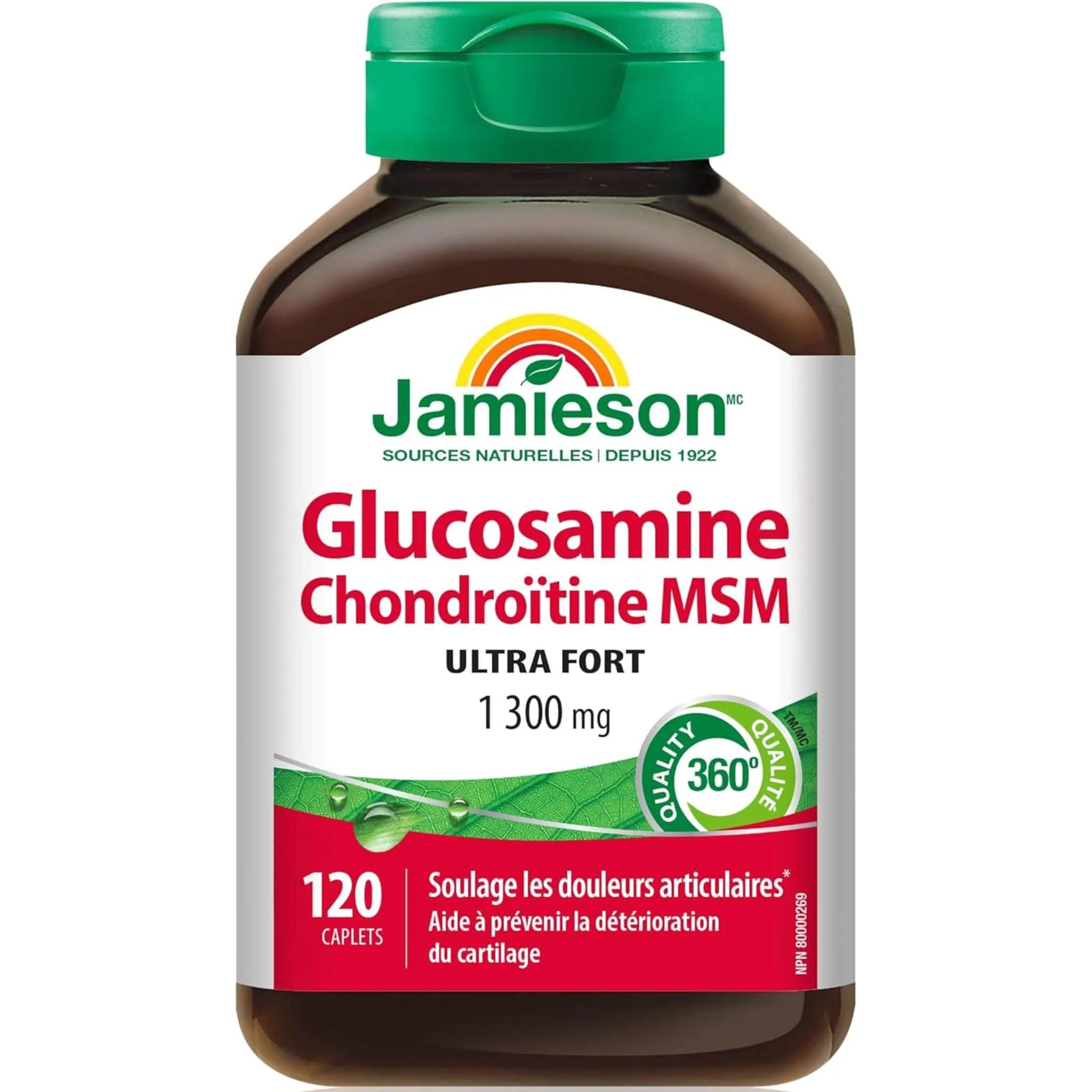 Jamieson Glucosamine Chondroitin MSM, 1300mg, 120 Caplets - Image 2