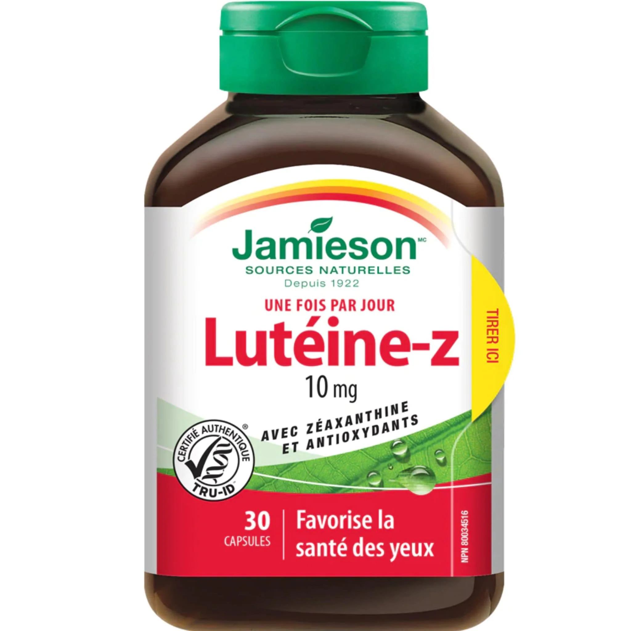 Jamieson Lutein-Z, 10mg, 30 Vegetable Capsules - Image 2