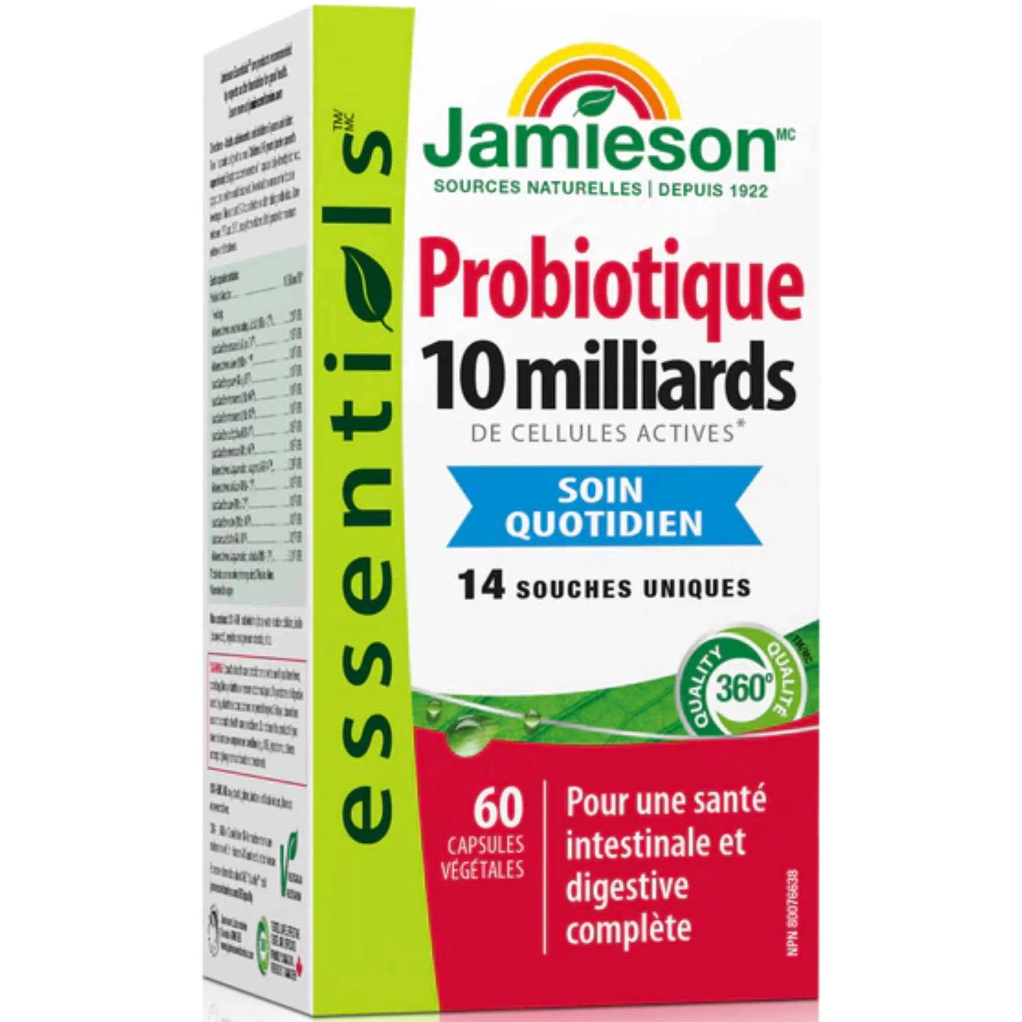 Jamieson Probiotic 10 Billion, 14 Unique Strains, 60 Vegetable Capsules - Image 2
