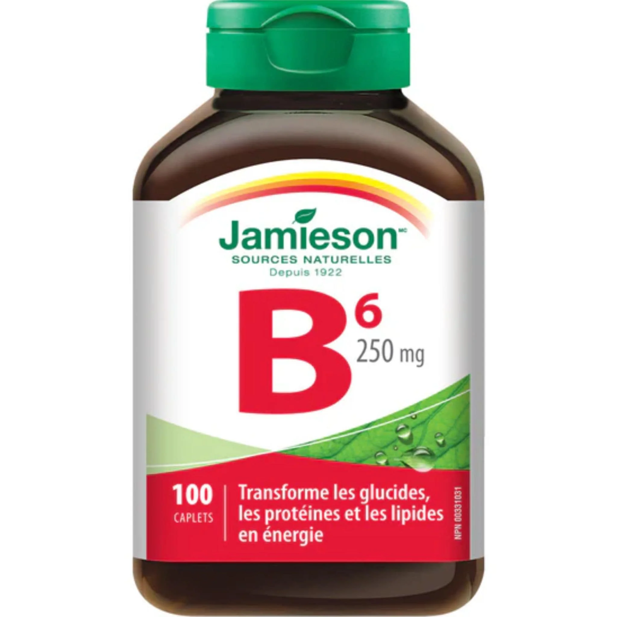Jamieson Vitamin B6 (Pyridoxine), 250mg, 100 Caplets - Image 2
