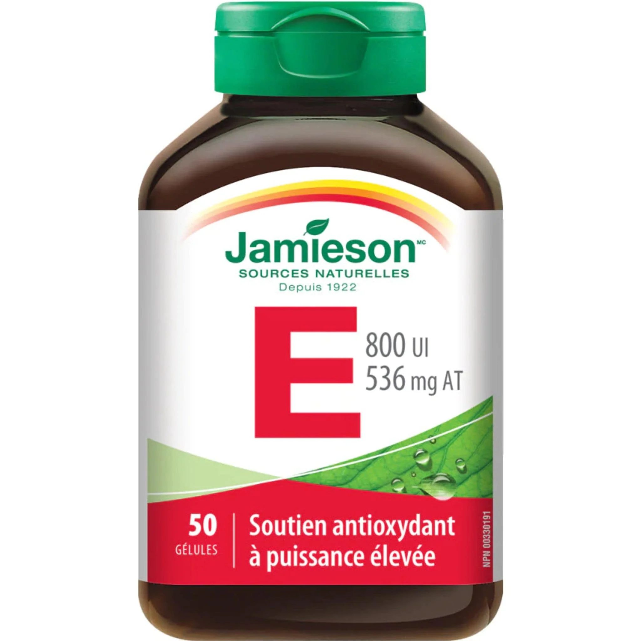 Jamieson Vitamin E, 800IU, 50 Softgels - Image 2