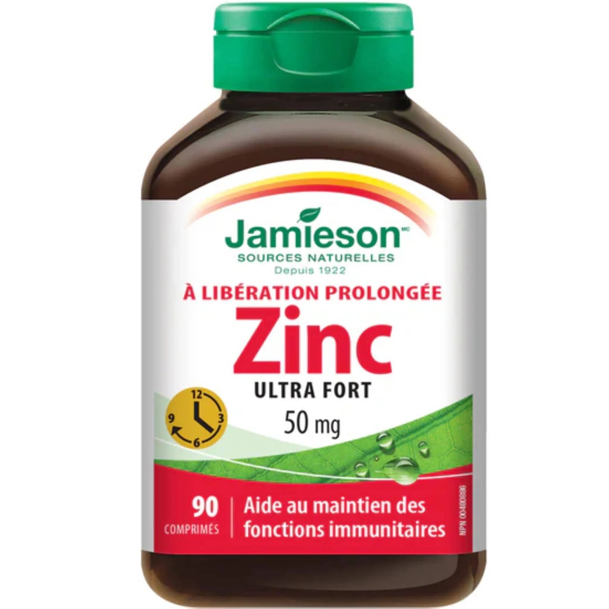 Jamieson Zinc Gluconate 50mg, Timed Release, 90 Tablets - Image 2