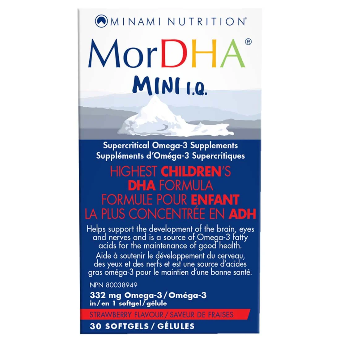 Minami MorDHA Mini IQ Children's DHA 241mg per Softgel, 30 Softgels - Image 2