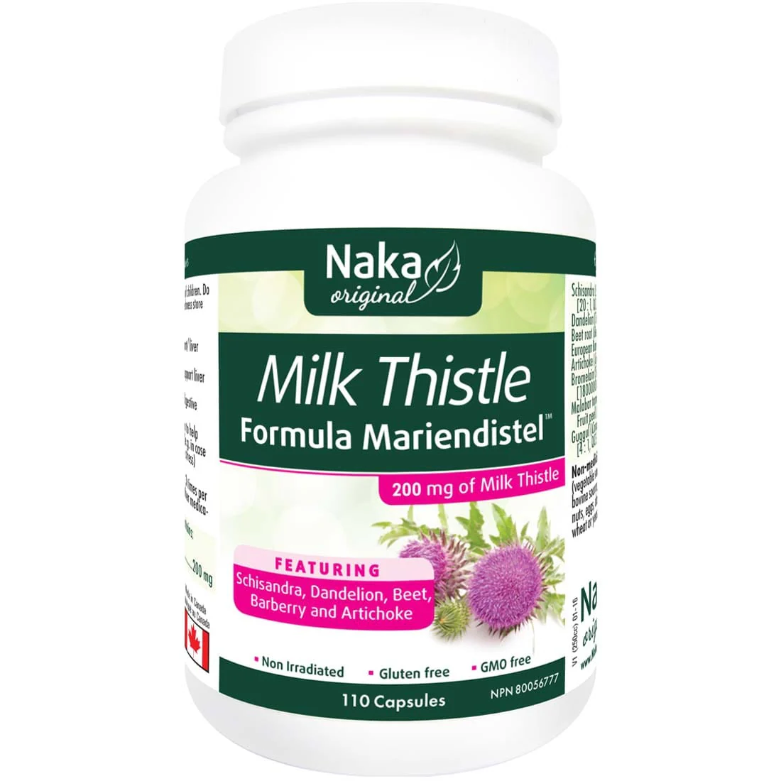 Naka Herbs Milk Thistle 200mg, 110 Capsules - Image 2