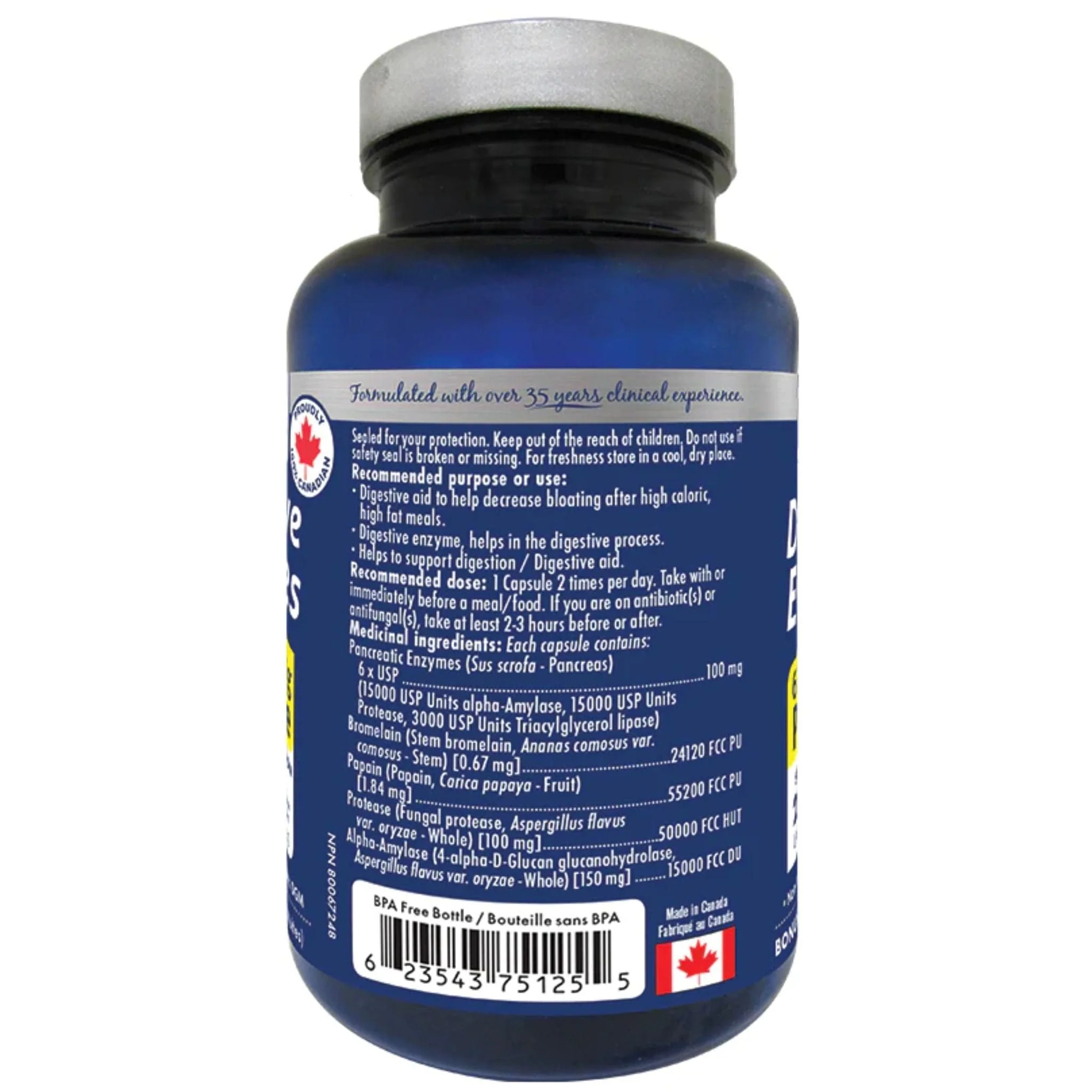 Naka Platinum Digestive Enzymes, 75 Vegetable Capsules - Image 2