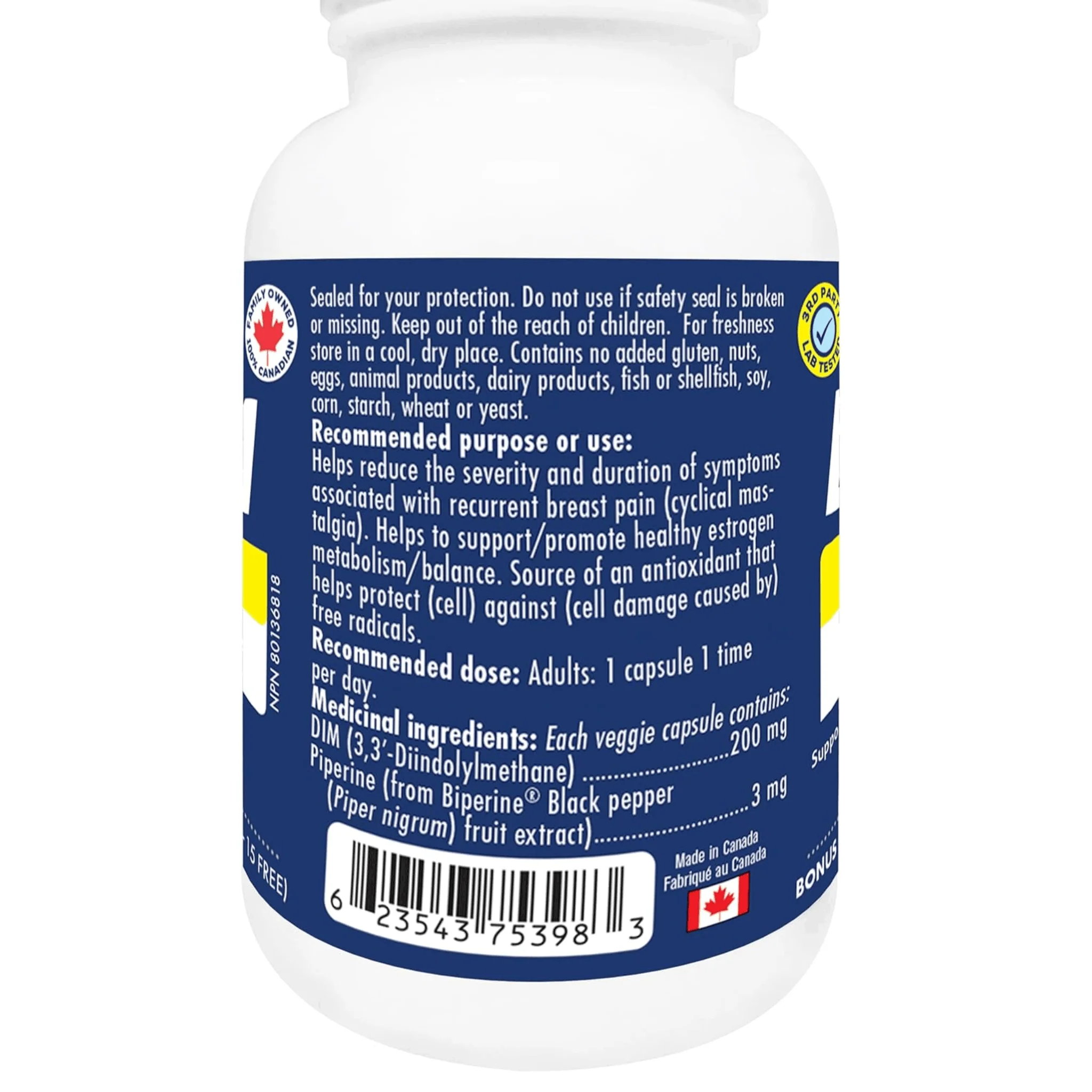 Naka Platinum DIM 200mg with BioPerine Black Pepper, Supports Estrogen Balance and Hormone Health, 75 Vegetable Capsules - Image 2