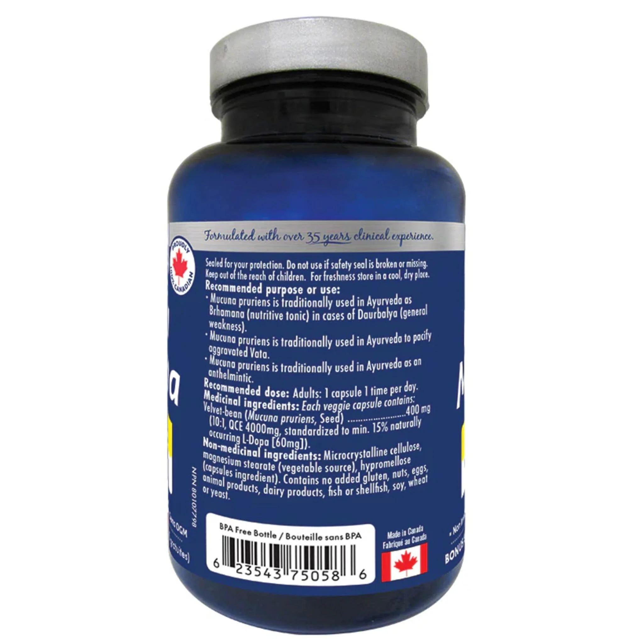 Naka Platinum Dopa Mucuna 400mg Mucuna Pruriens, 90 Vegetable Capsules - Image 2